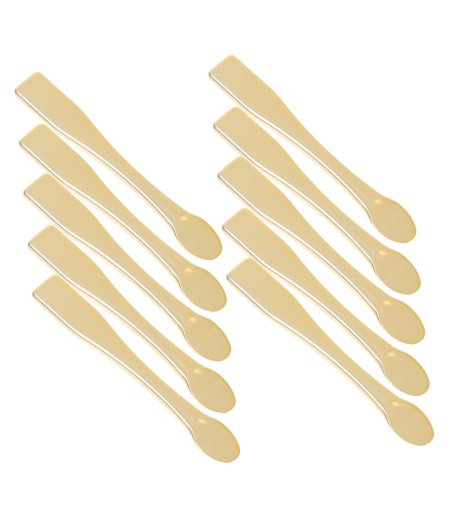 Healeved 20 Pcs Mask Spoon Beauty Spoon Face Cream Pick Spoon Makeup Gadgets Cosmetic Spoons Airbrush Abs 6X1X0.3CMx2pcs Goldenx2pcs - Buy Online on GoSupps.com