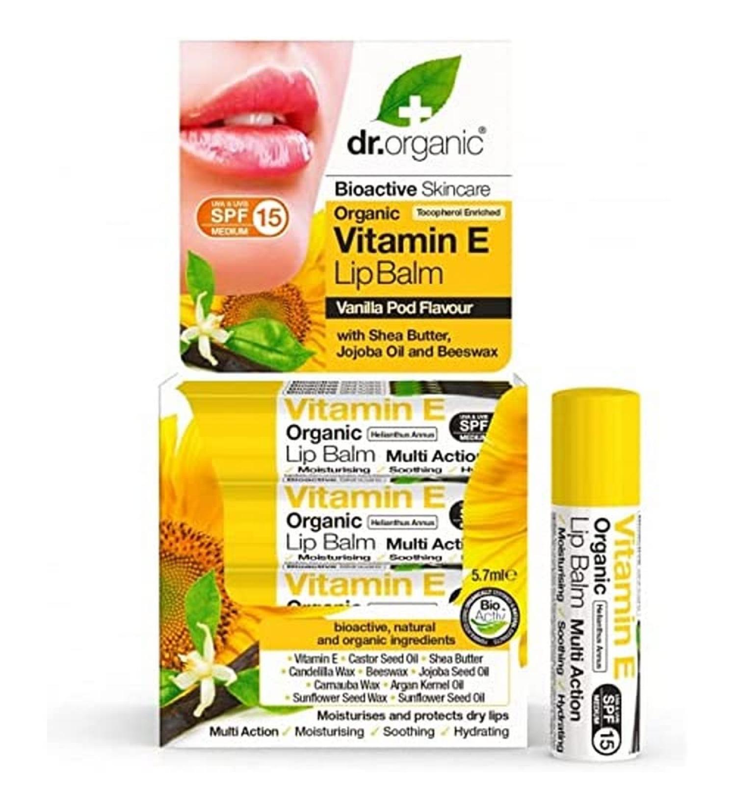 Organic Doctor Vitamin E Lip Balm - Nourishing Lip Care 1ct - Buy Online on GoSupps.com