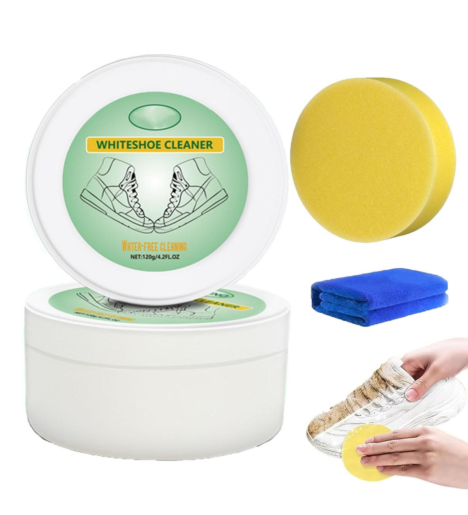 Multi-Functional Cleaning and Stain Removal Cream 2024 New White Shoe Cleaner Water-Free Cleaning Cream with Sponge (1PCS) 40 g (Pack of 3) - Buy Online on GoSupps.com