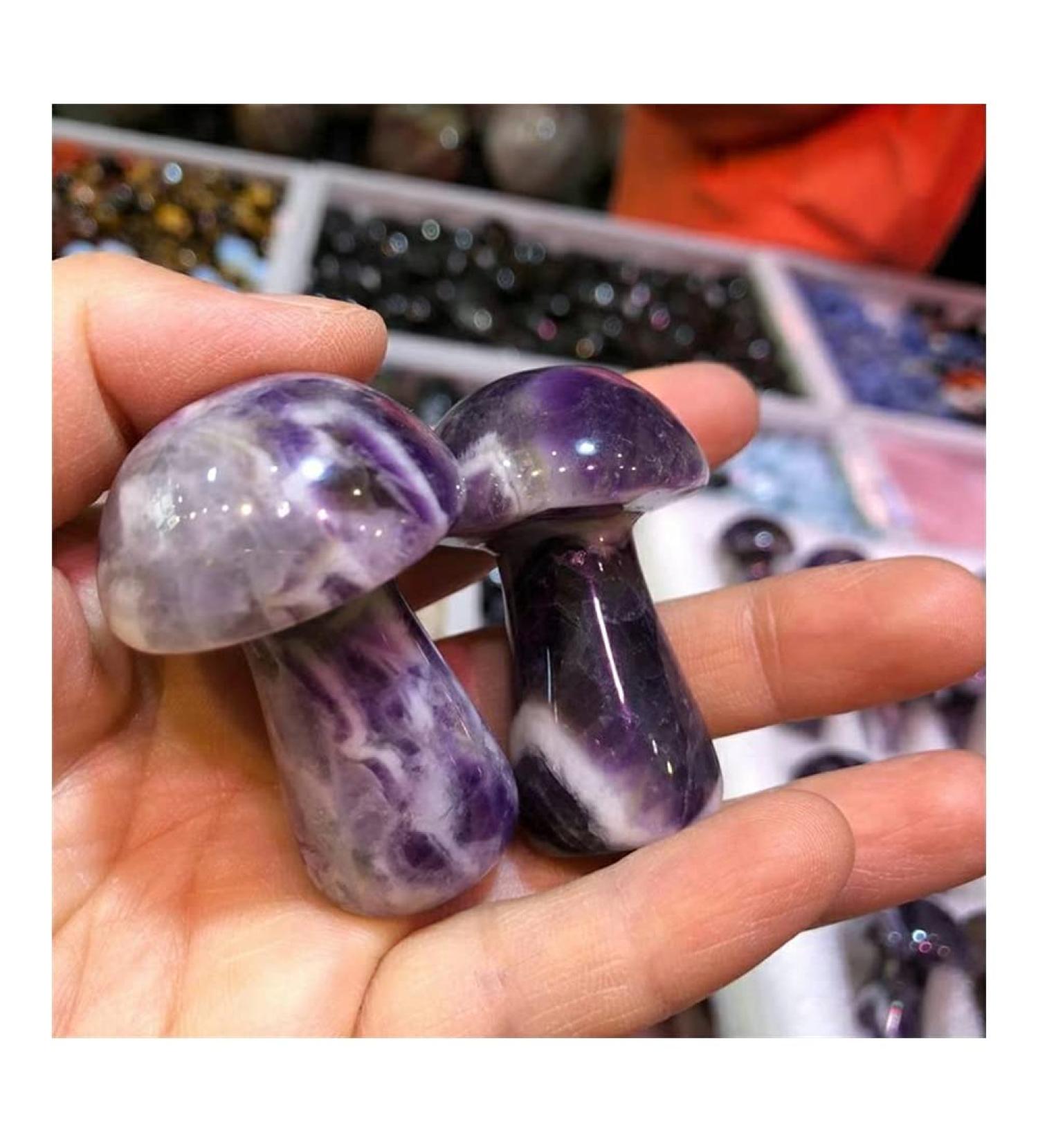 Natural Crystal Rough 1pcs 5cm Cute Natural Amethyst Purple Quartz Mushroom Shaped Crystal Polished Stone Gift Decor Natural Quartz Crystals Crafts - Buy Online on GoSupps.com