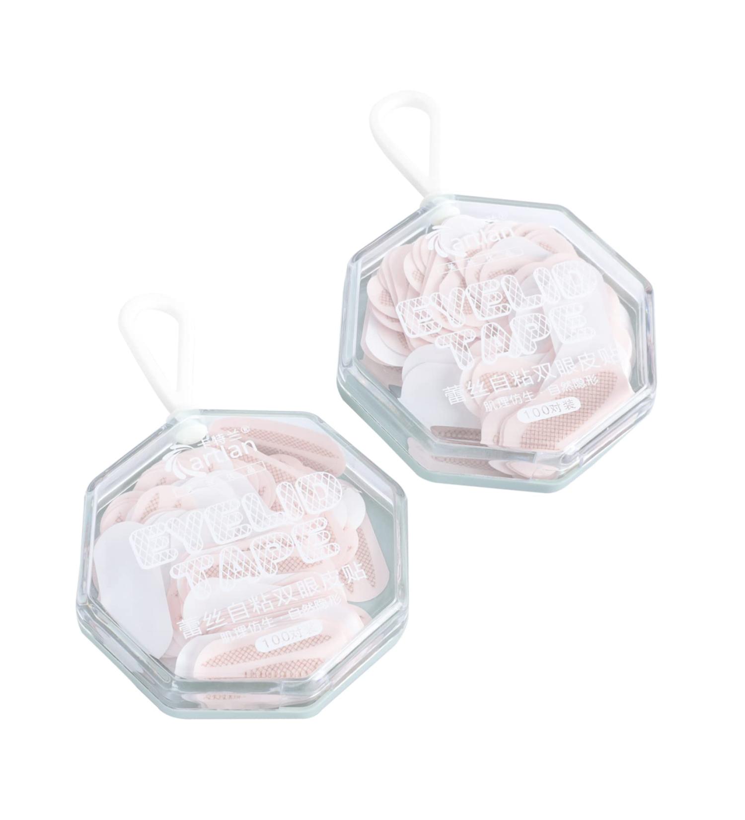 Ipetboom 200 Pairs Strip Double-Eyelid Single Makeup Natural Tool Side Breath Paste Double Double-Sided 2.8x1.2cm Assorted Color - Buy Online on GoSupps.com