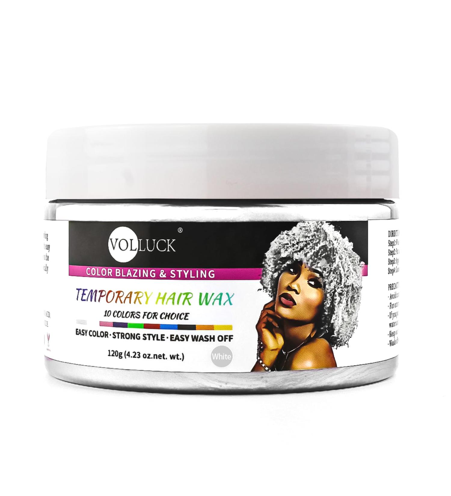 VOLLUCK White Hair Color Wax - Temporary Hair Dye for Party Cosplay & Halloween - 4.23 oz - Buy Online on GoSupps.com