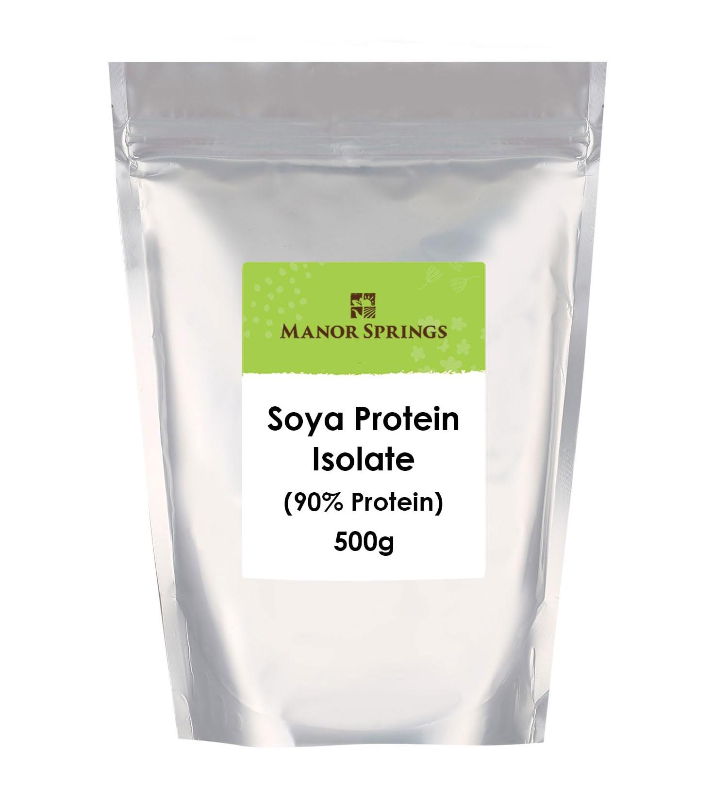 Soya Protein Isolate (90% Protein) 500g - High Quality by Manor Springs - Buy Online on GoSupps.com