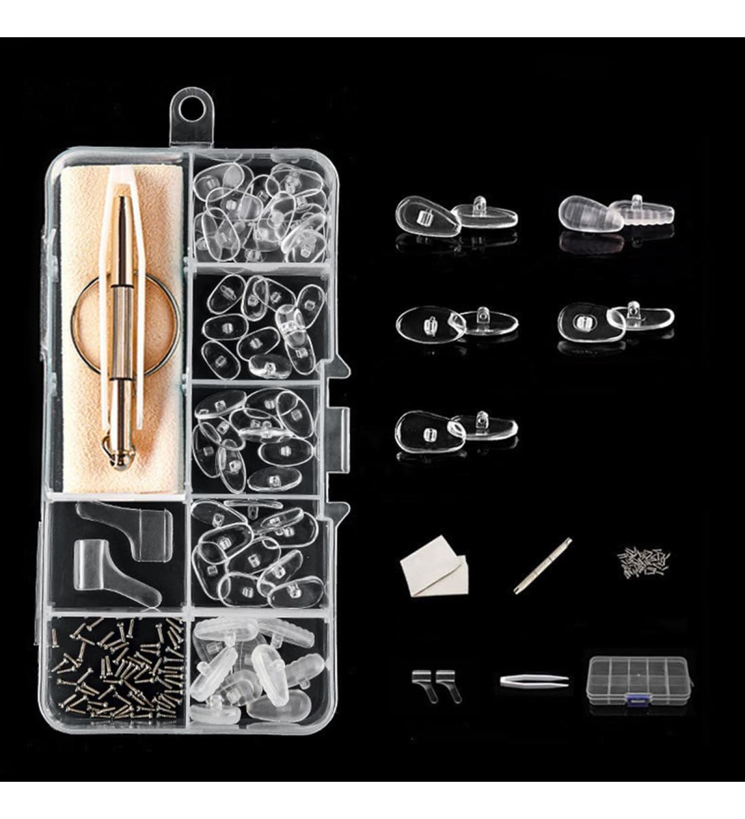 Buy WJRQD 35 Pairs Glasses Repair Set Slipproof Nose Pads Screws Tweezers & Cleaning Cloth for International Shipping - Buy Online on GoSupps.com