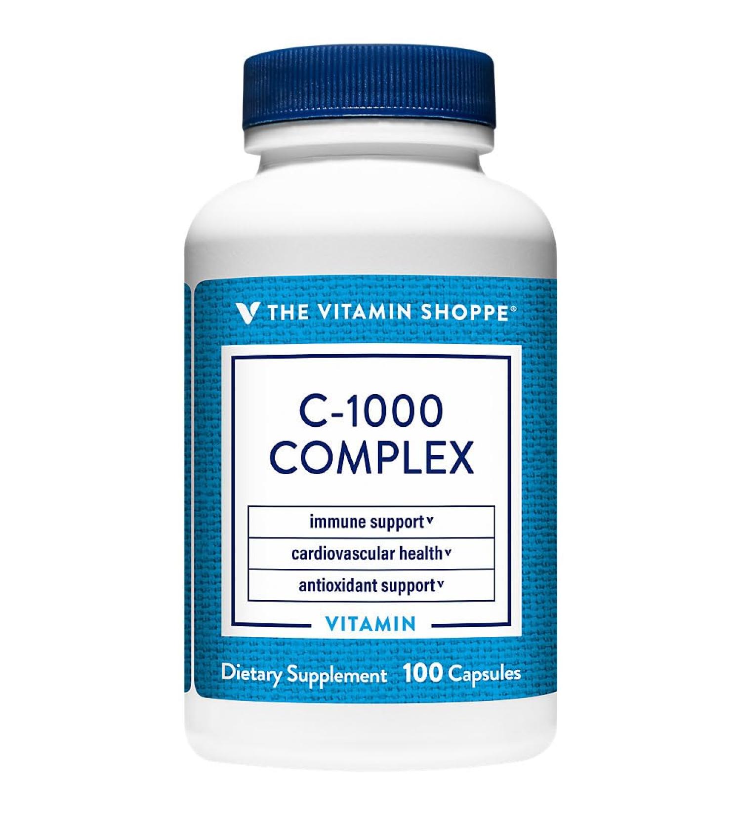The Vitamin Shoppe C-1000 Complex 1 000MG Antioxidant That Supports Immune & Cardiovascular Health (100 Capsules) 100 Count (Pack of 1) - Buy Online on GoSupps.com