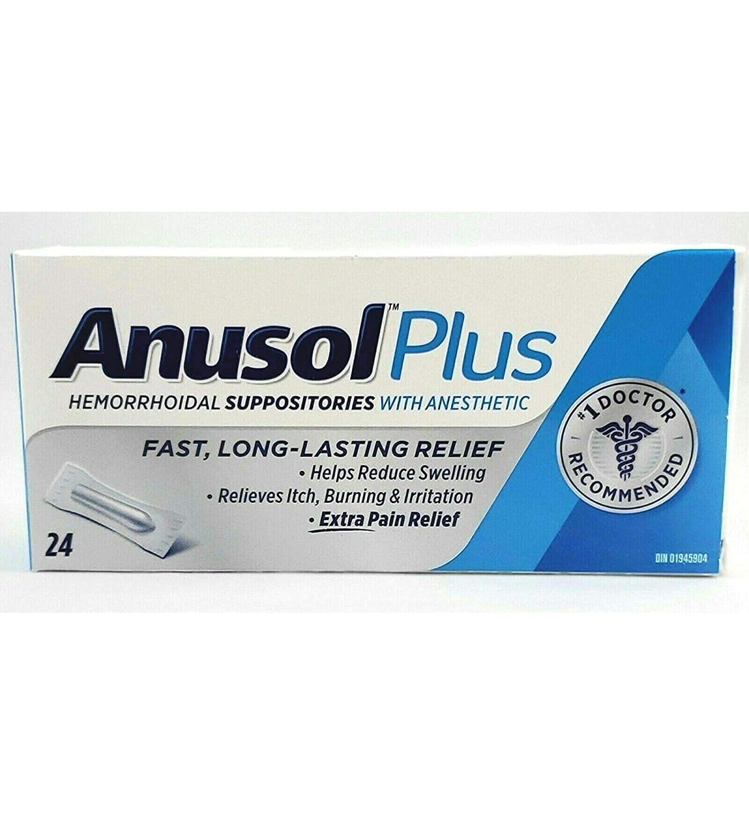 Anusol Plus - Hemorrhoidal Suppositories (24 Count)