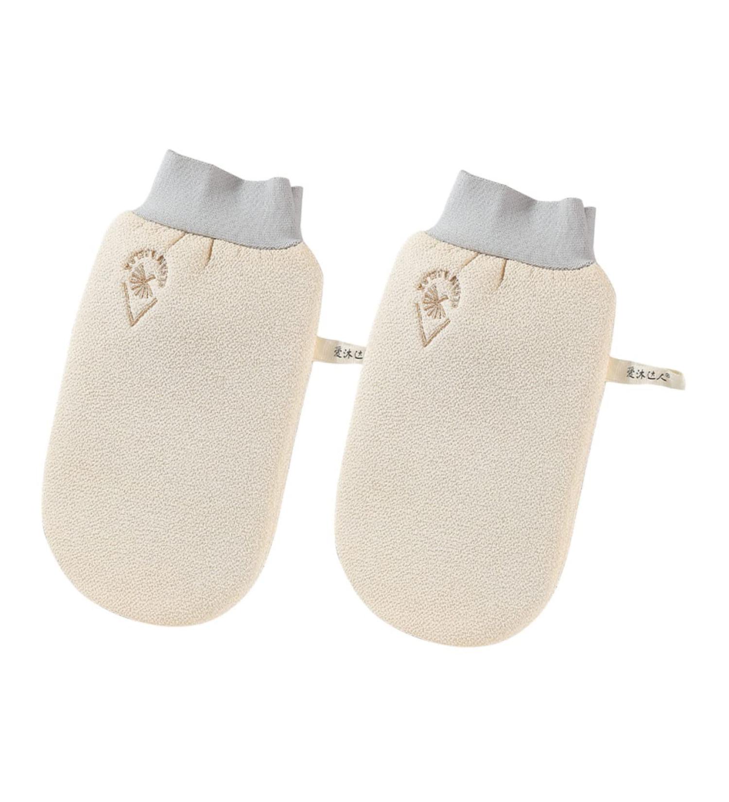 Healeved Double Sided Bath Gloves 2pcs - Body Wash Scrubber for Adults & Kids - Korean Exfoliating Shower Mitt - Cleansing Back Scrubber - Buy Online on GoSupps.com