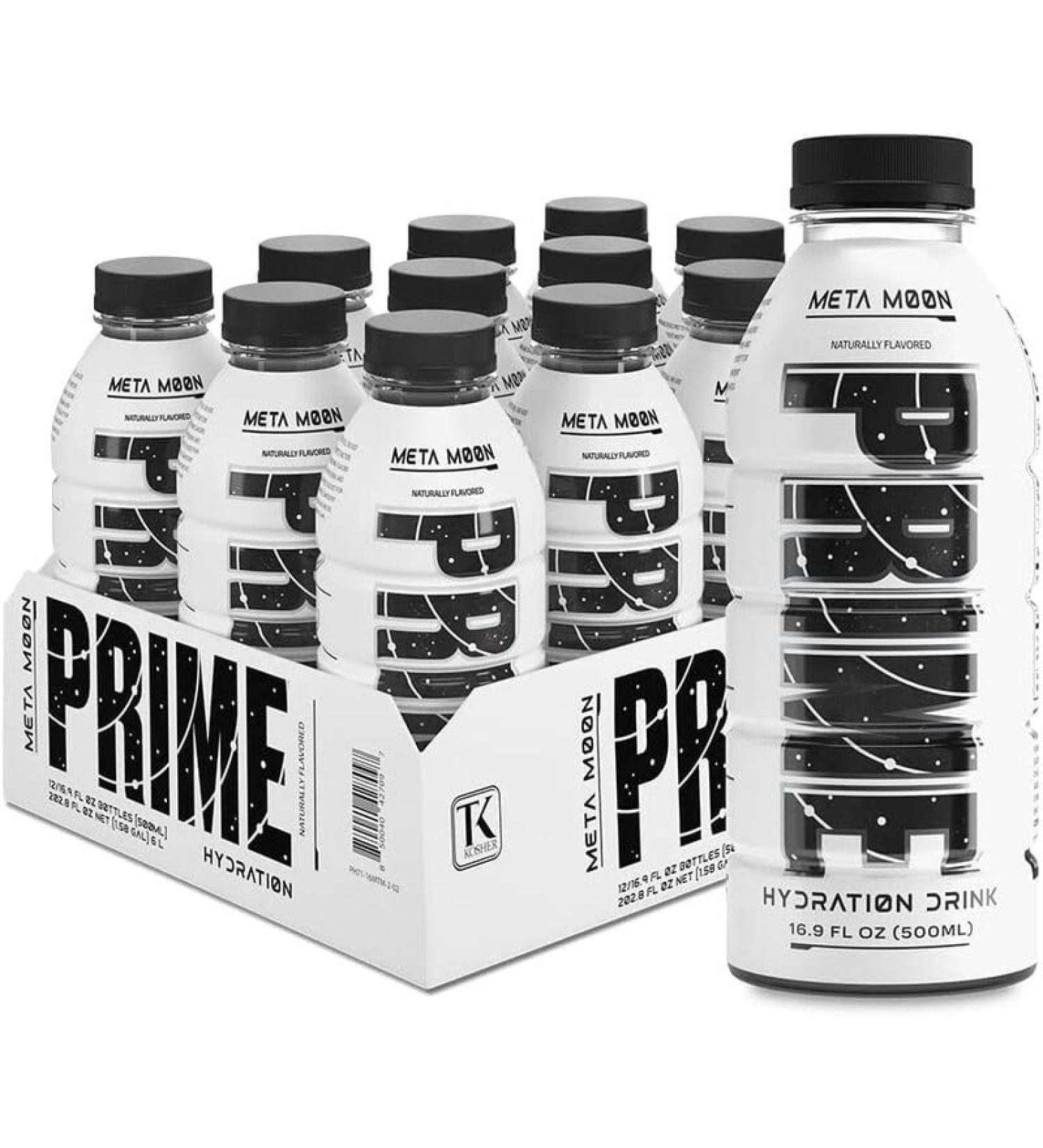 Prime Hydration Drink 'Meta Moon' Flavor - 12 Pack Sports Drink | Boost Hydration & Performance - Buy Online on GoSupps.com