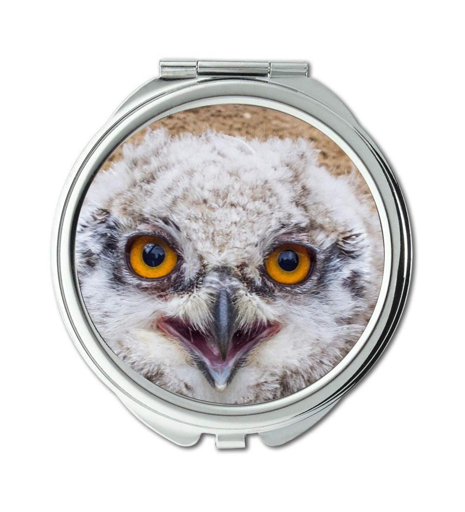 YENDOSTEEN Mirror Travel Mirror owl finals Young Virginia Eagle Owl Eurasian Eagle Owl European Eagle Owl pocket mirror portable mirror - Buy Online on GoSupps.com
