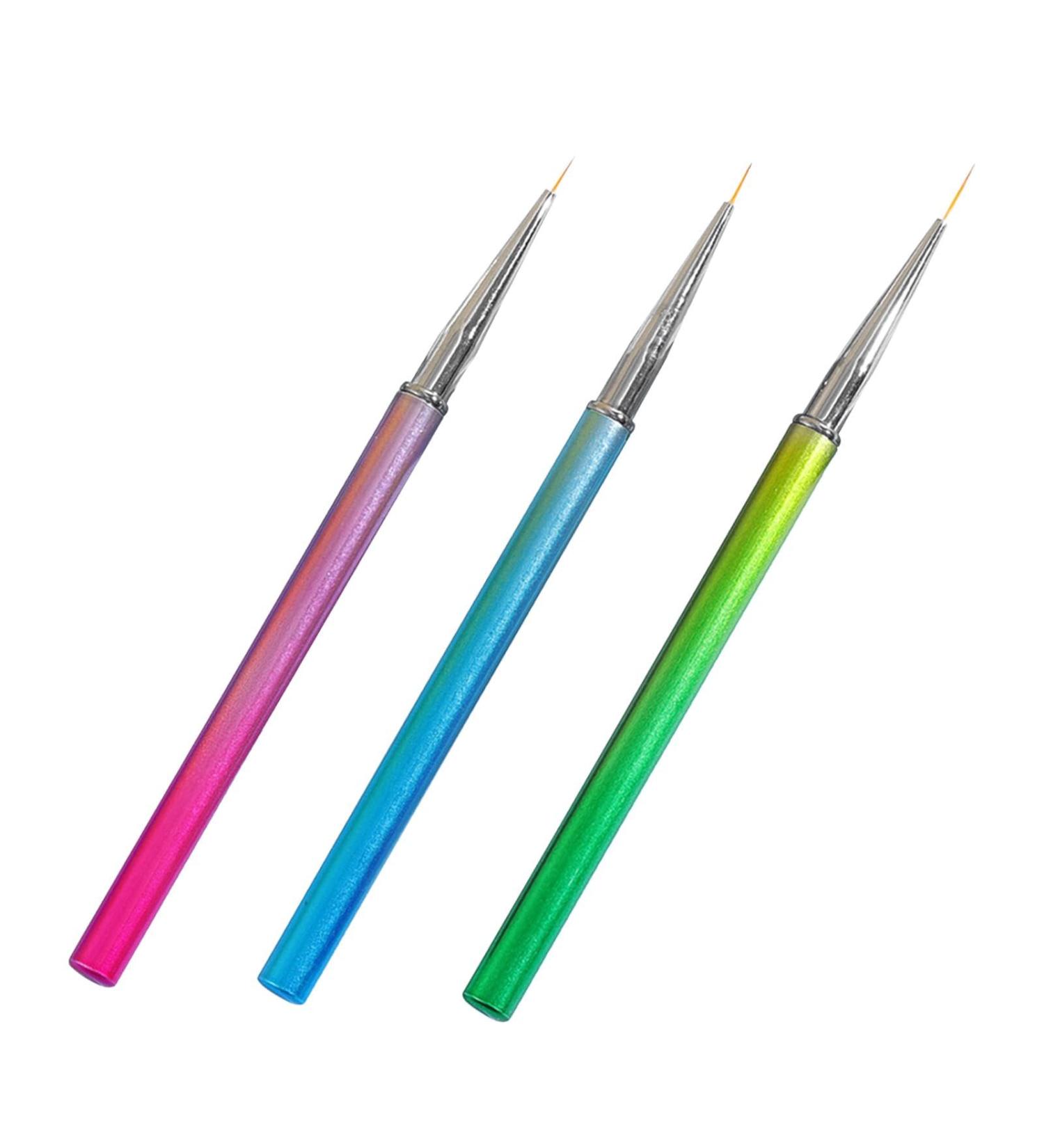 Nail Liner Brush Professional Brushes | Brush for Long Thin Details Fine Drawing Liner Brush Polish Painting 7/9/11mm - Buy Online on GoSupps.com