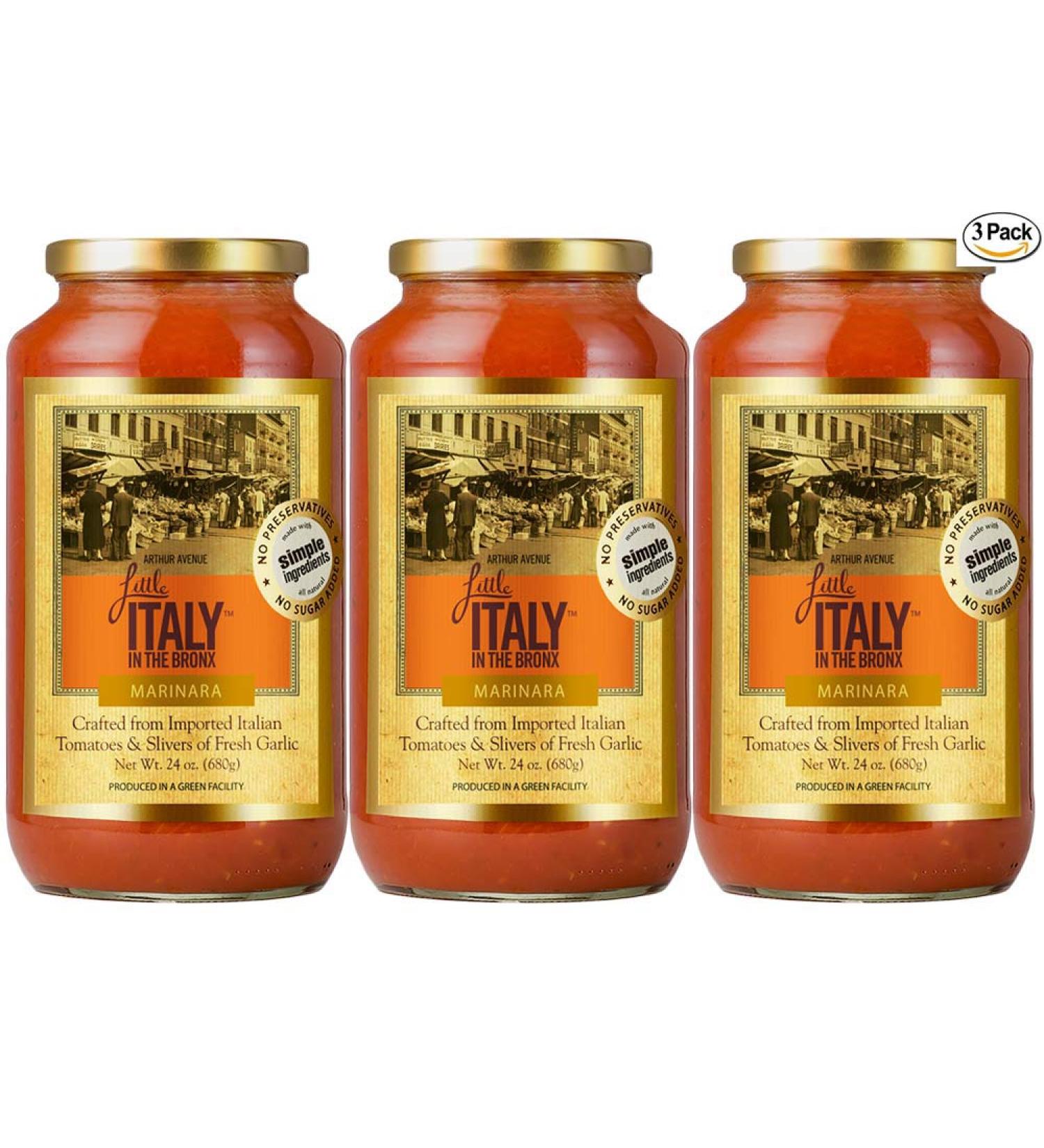 Little Italy Bronx Marinara Sauce 24 oz (3 Pack) - Authentic Italian Flavor - Buy Online on GoSupps.com