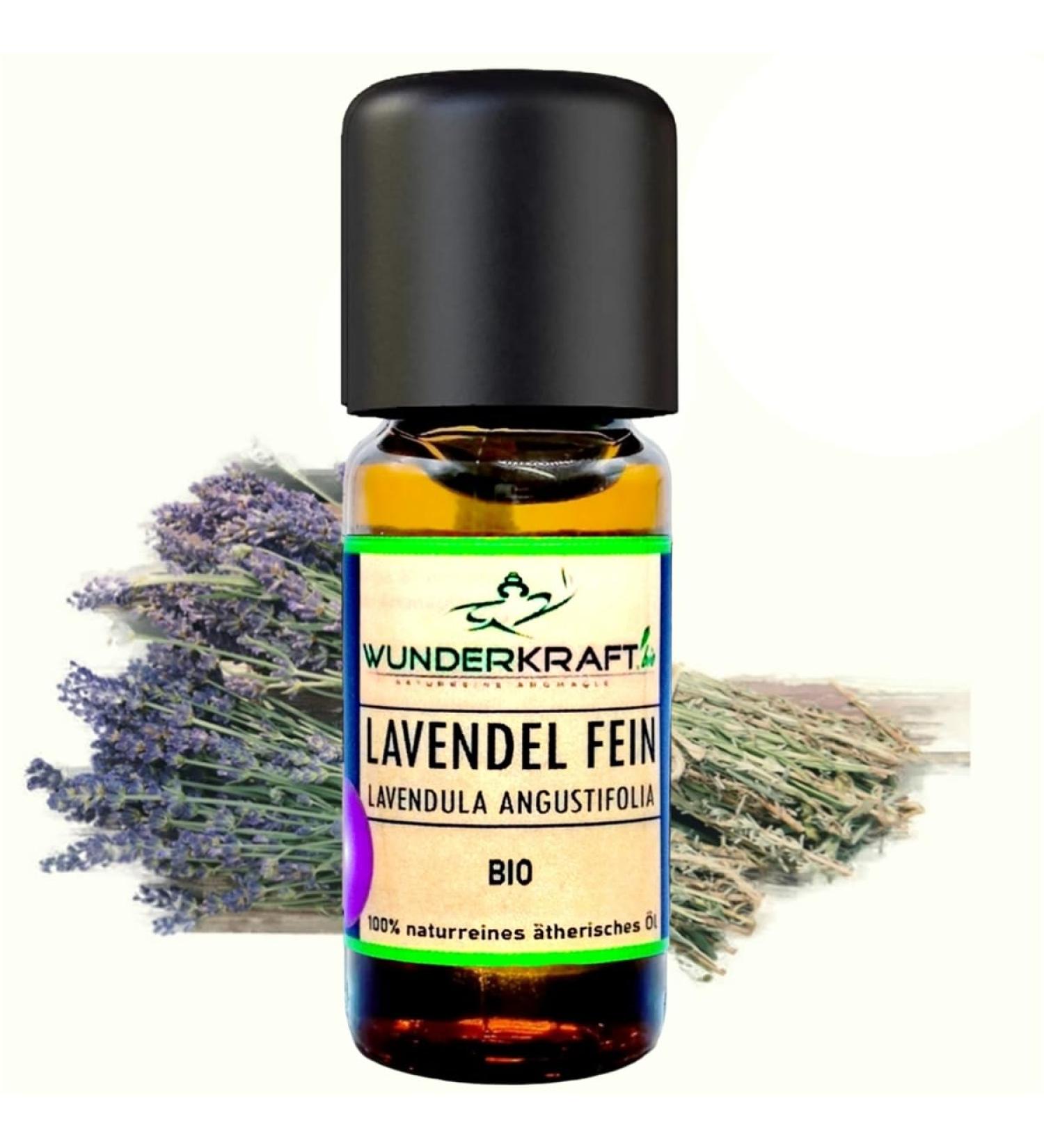 Organic Lavender Oil - 100% Natural Aromatherapy Essential Oil | Wunderkraft.Bio | 30ml for Skin Hair & Face - Buy Online on GoSupps.com