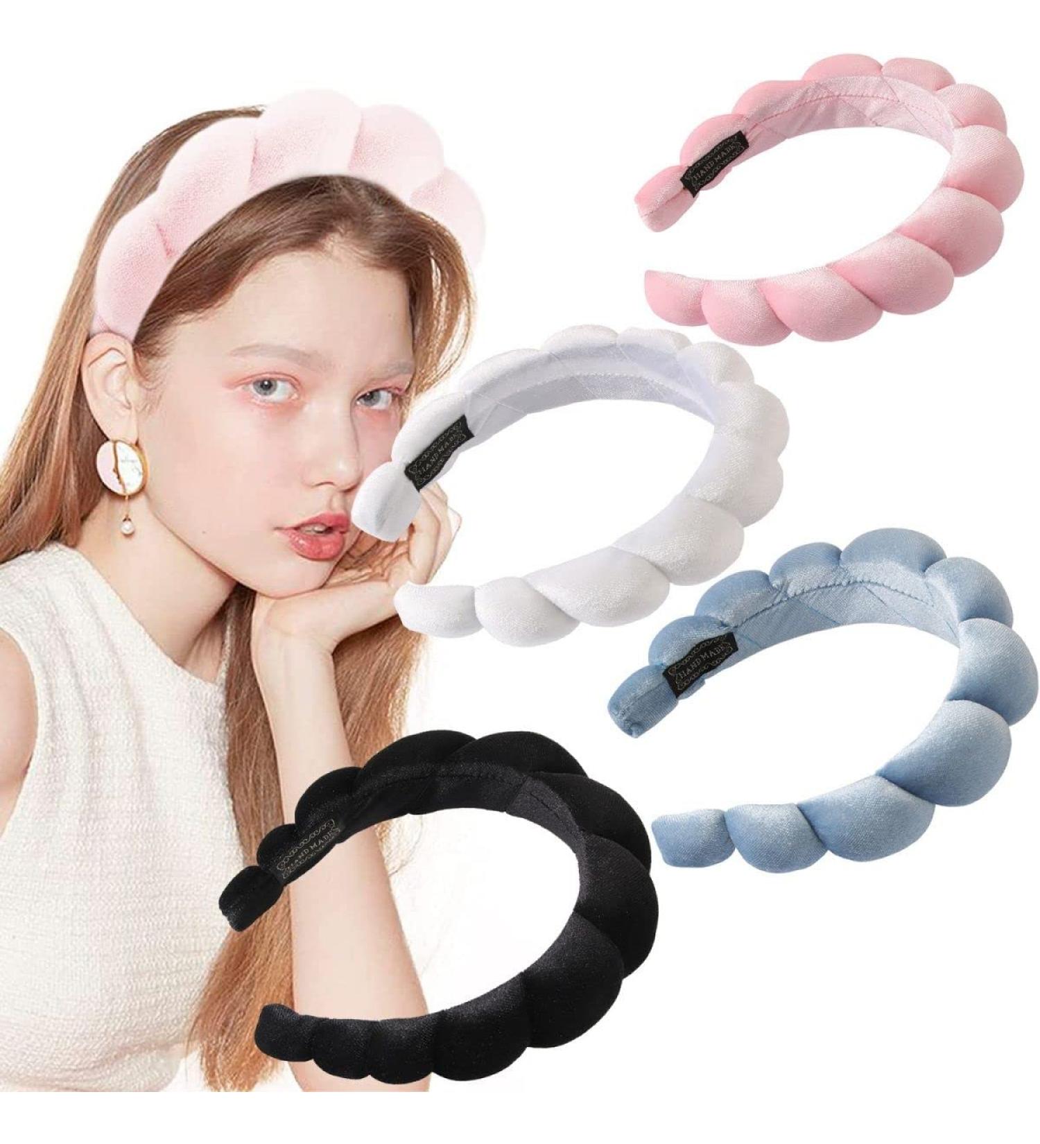 Pink Terry Towel Spa Headband for Women - Soft Makeup Removal and Face Washing Headband - Buy Online on GoSupps.com