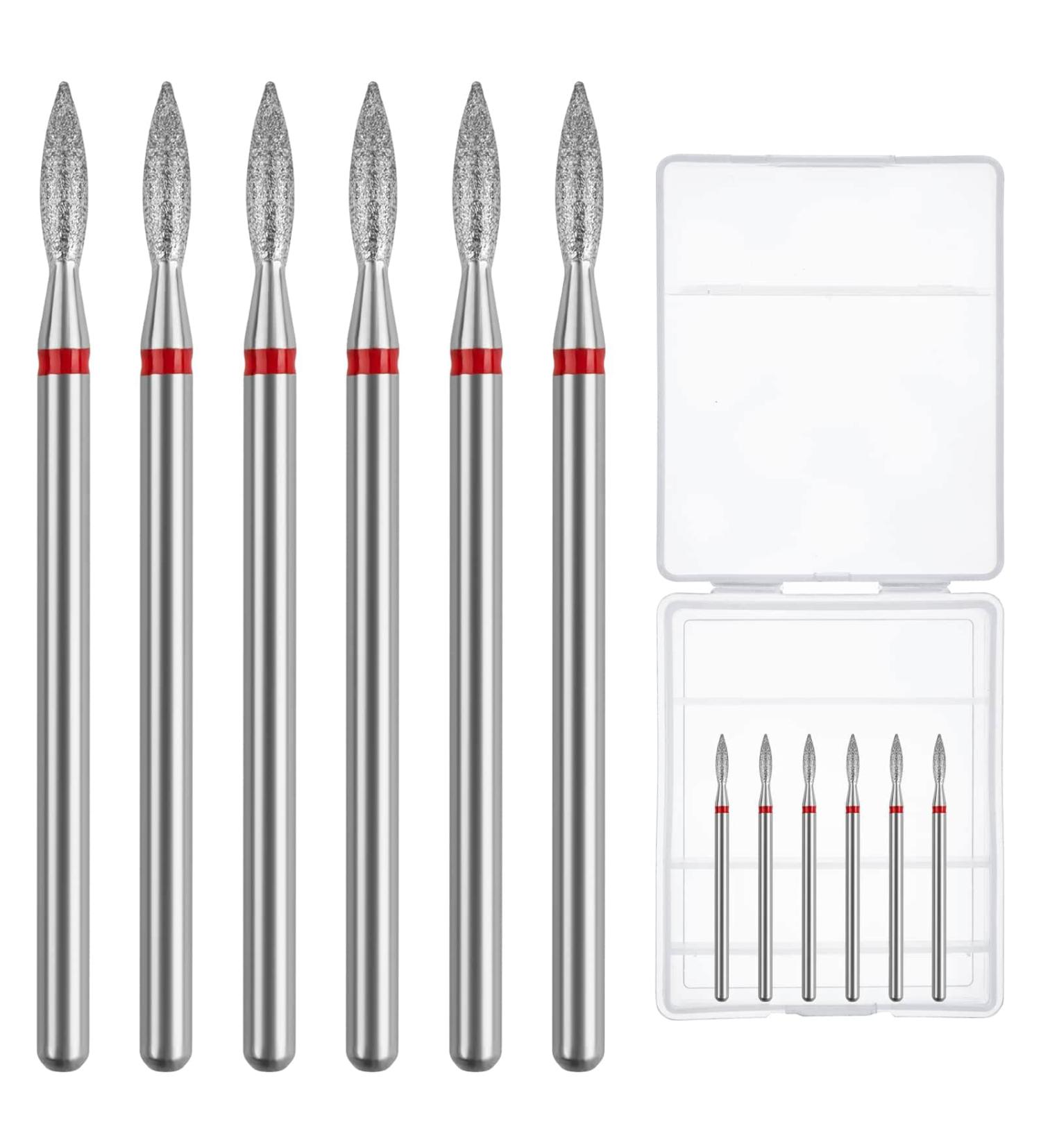 Difenni Cuticle Drill Bit - Red-Flame Nail Prep Tool for Electric Nail File Machine | 3/32'' Cuticle Clean Drill Bit - Buy Online on GoSupps.com