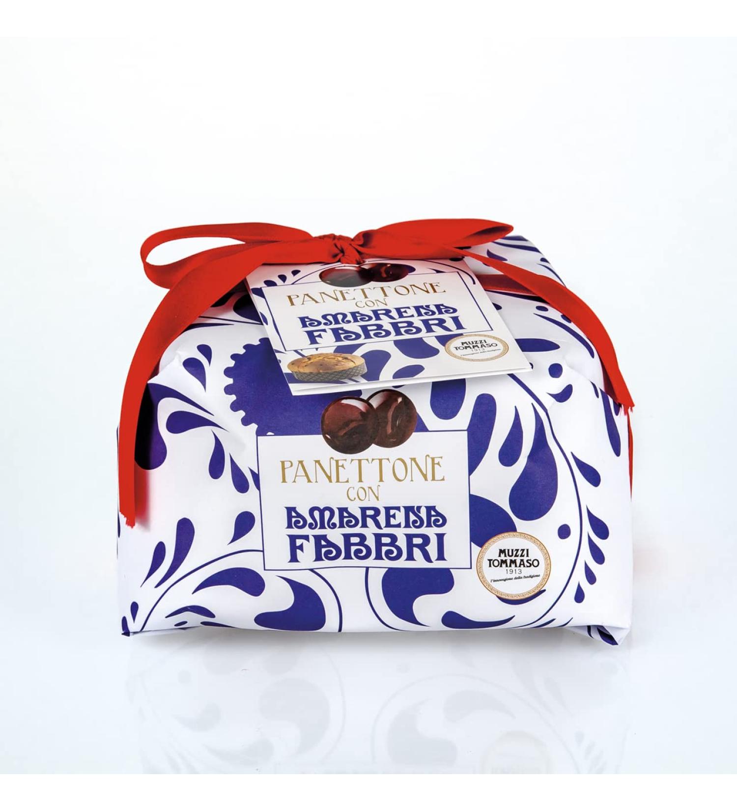 Amarena Fabbri Cherries Panettone by Muzzi | Made in Italy | 1.1 lb - Buy Online on GoSupps.com