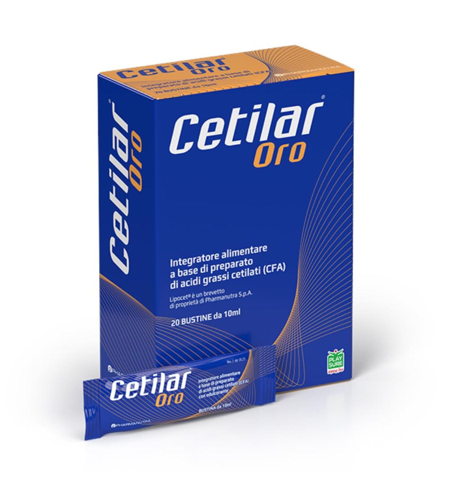  PHARMANUTRA Cetilar Gold Lipocet-based food supplement mixture of cetyl esters (CFA) 20 sachets Pharmanutra - Buy Online on GoSupps.com