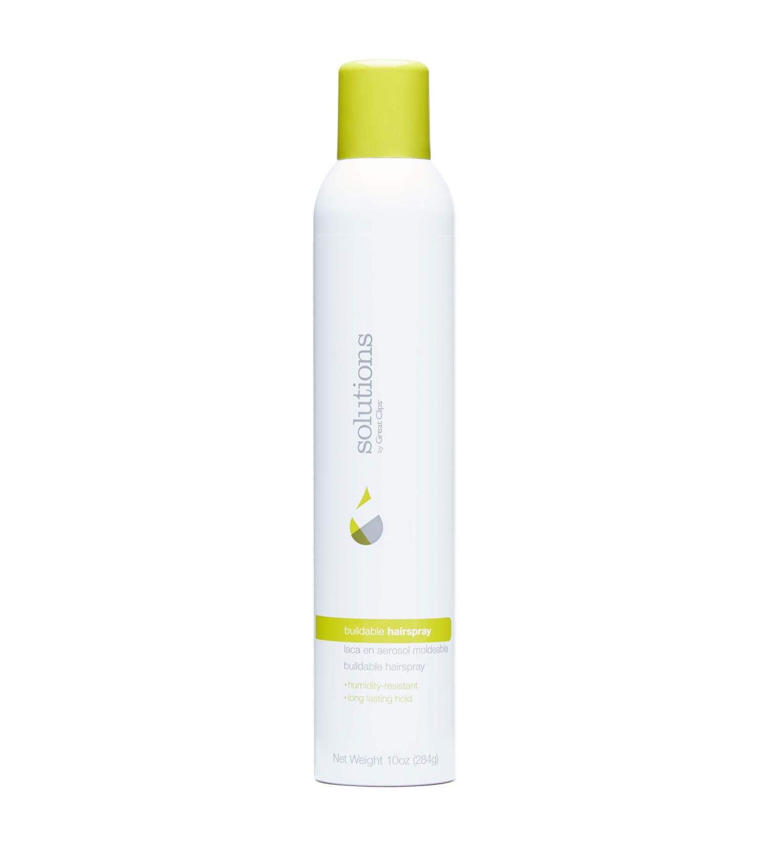 GREAT CLIPS Solutions Buildable Hairspray 10oz - Long-Lasting Hold & Shine for All Hair Types - Buy Online on GoSupps.com