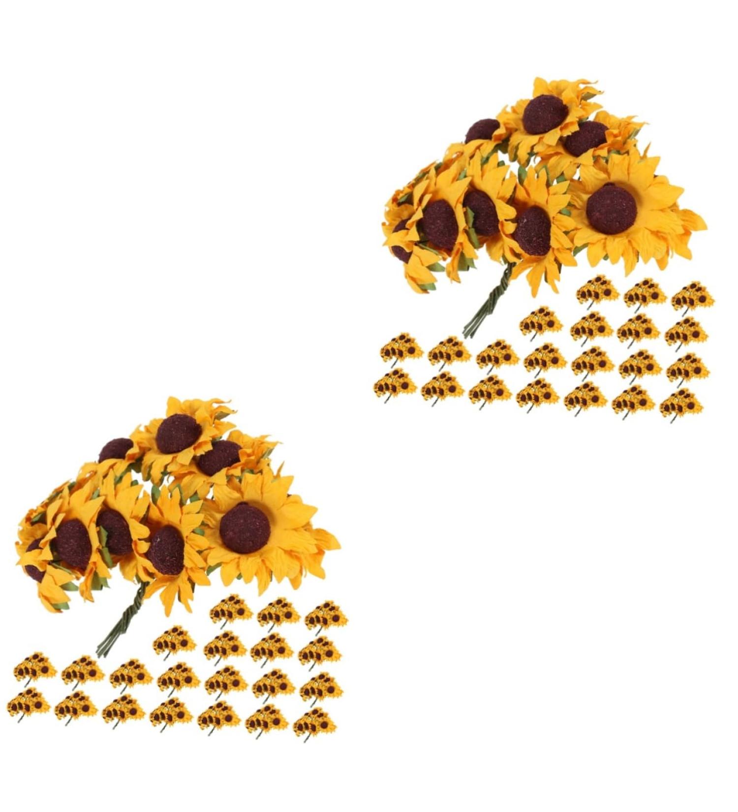 STOBAZA 2pcs 2 Sunflower Paper Wedding Bouquet Ramo De Flores Artificiales Fake DIY Ornament Box - Buy Online on GoSupps.com
