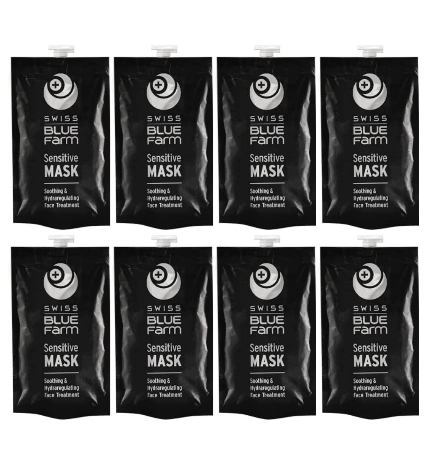 Blue Farm Srl BLUE FARM Sensitive Mask Soothing & Hydraregulating 125 ml x 8 Mask for sensitive and hyperreactive skin - Buy Online on GoSupps.com