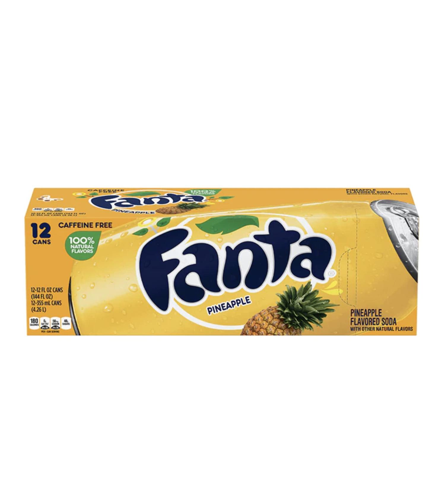 Fanta Pineapple 12 FL OZ (355ml) - 12 Cans incl. 3.00 Euro DPG-DEPOSIT Pineapple 355 ml (12 pack)