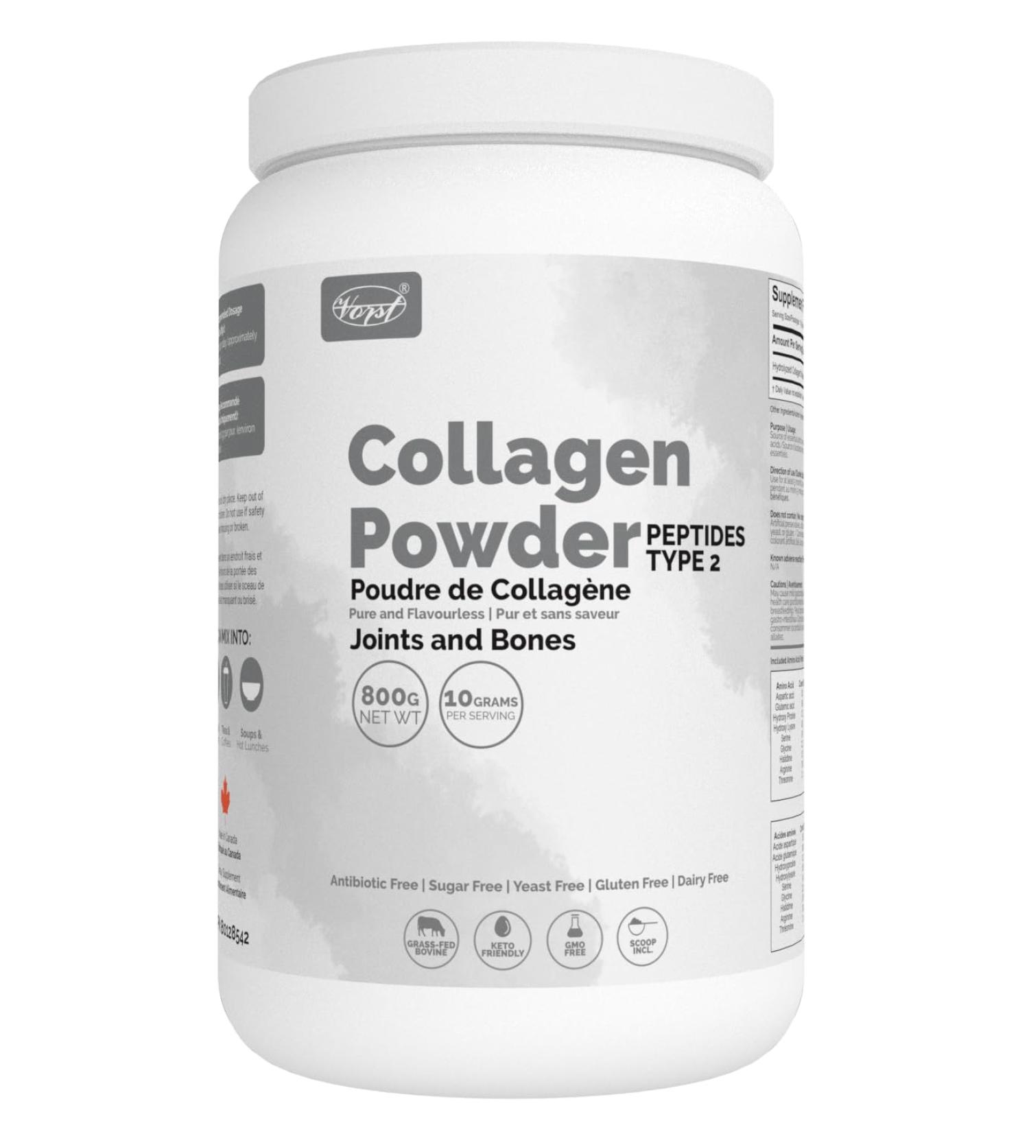 VORST Collagen Powder for Joints & Bones 800G | Grass Fed Bovine | Peptides Type 2 Supplement | Halal | Alternative to Marine Collagen - Buy Online on GoSupps.com