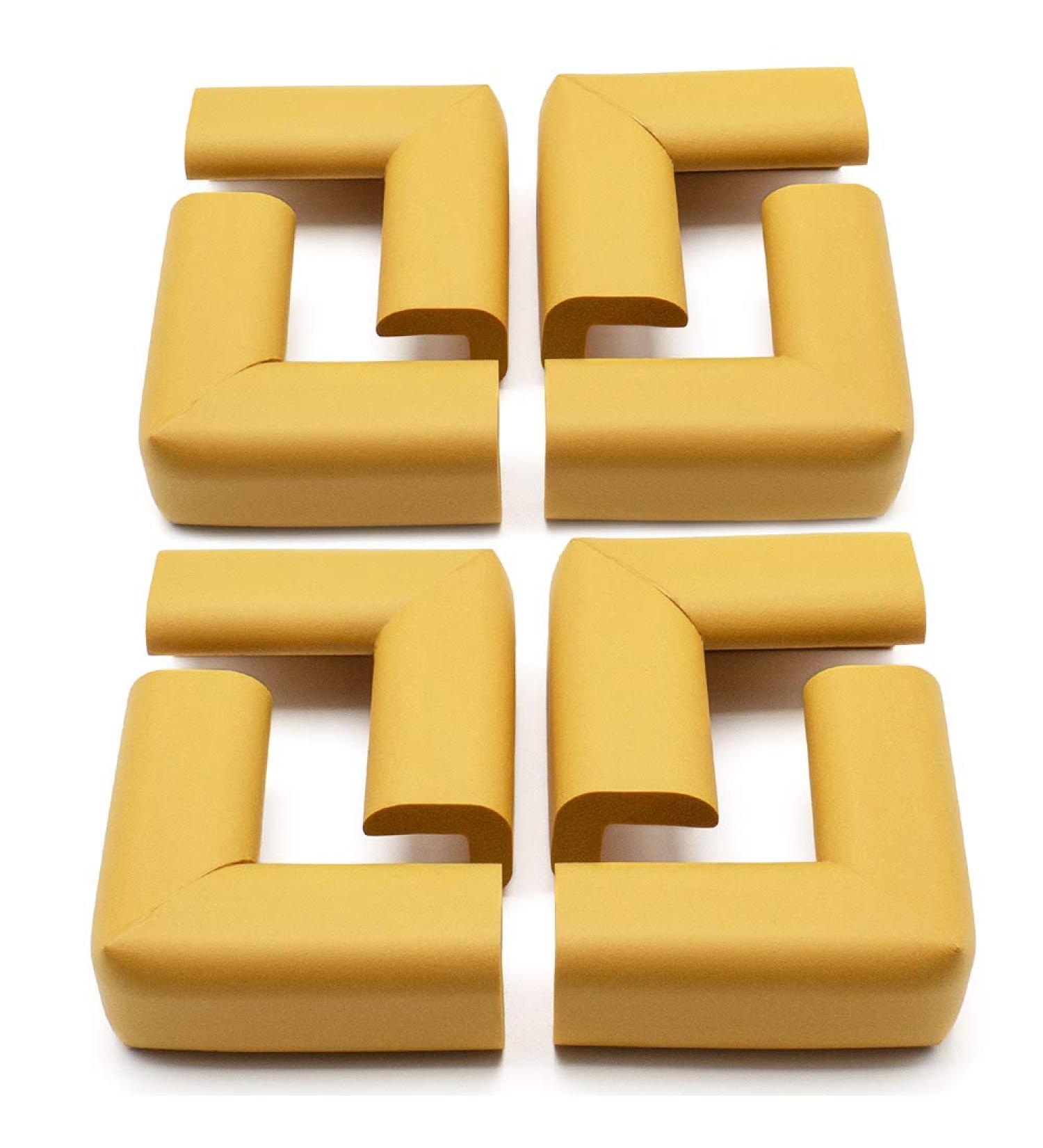 AKORD Baby Safety Corner Protectors for Desk Table Light Brown 7 cm x 6 cm - Buy Online on GoSupps.com