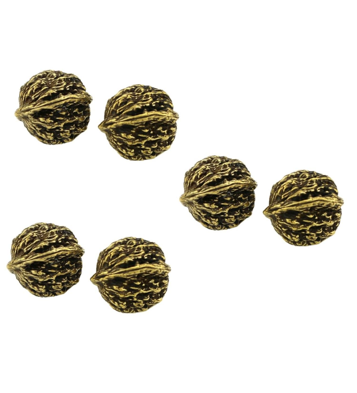 Beavorty 3 Pairs Copper Walnut Sports Listening Simulated Walnut Model - Decorative Artificial Walnuts for Plantar Fasciitis Relief & Massager - Pure Copper Handicrafts (3.5x3cm Gold 3pcs) - Buy Online on GoSupps.com