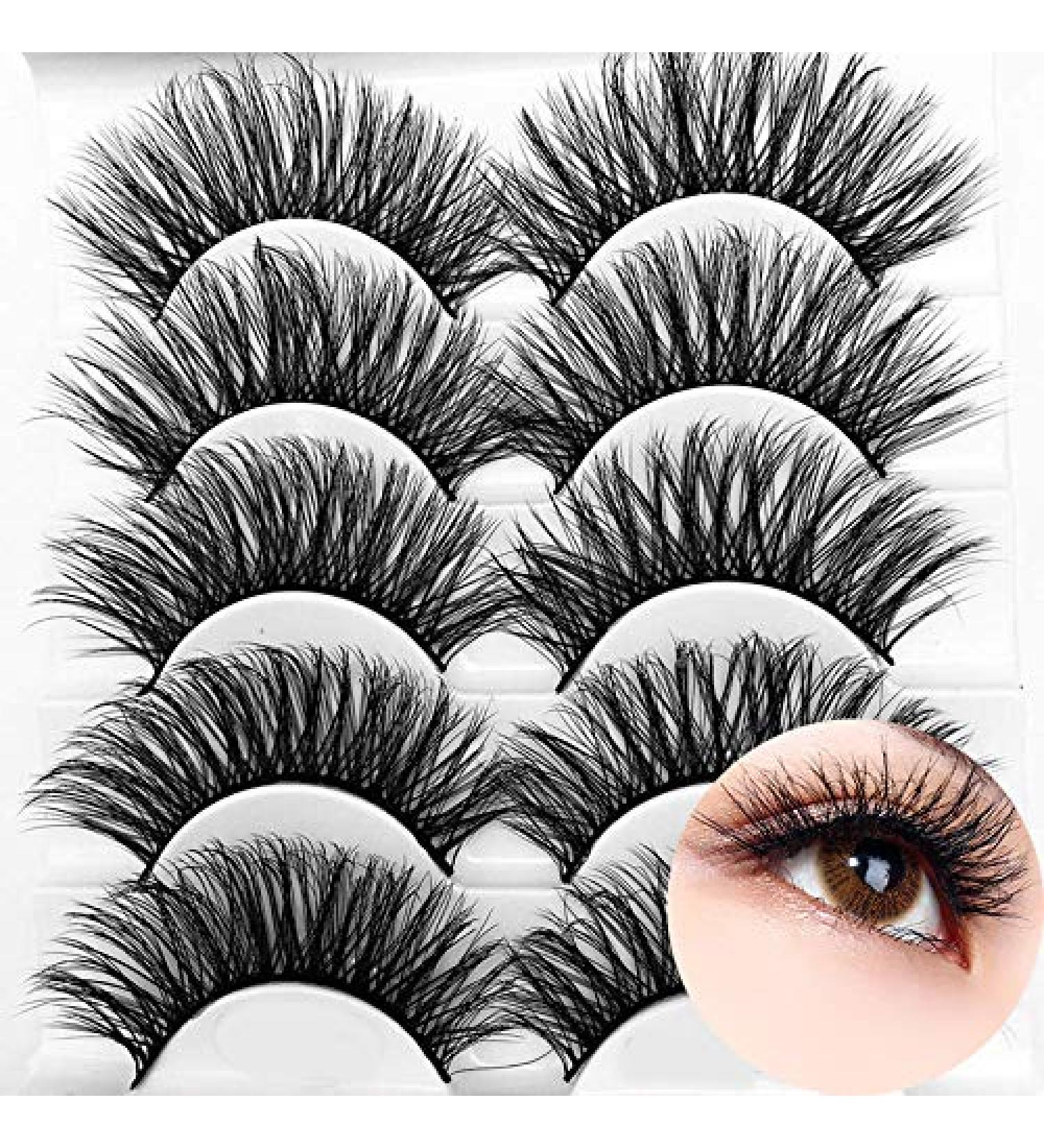 Icycheer 3D Mixed Artificial Hair False Eyelashes | Thick Cross Long Wispy Fluffy Makeup Tools - 5 Pairs (3D53) - International Shipping Available - Buy Online on GoSupps.com