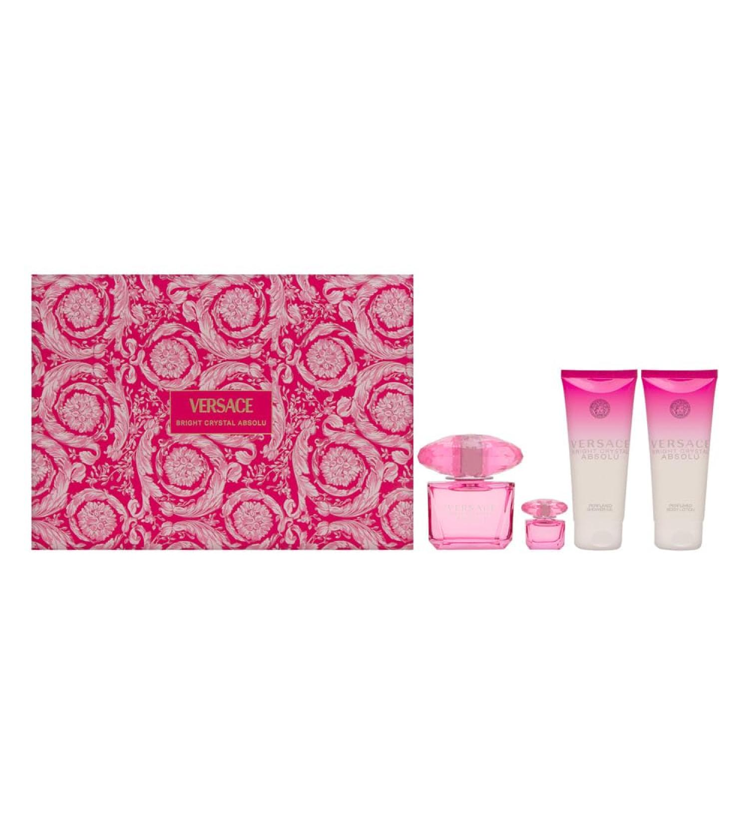 Versace BRIGHT CRYSTAL ABSOLU 4 PIECE GIFT SET - 3.4 OZ PERFUMED