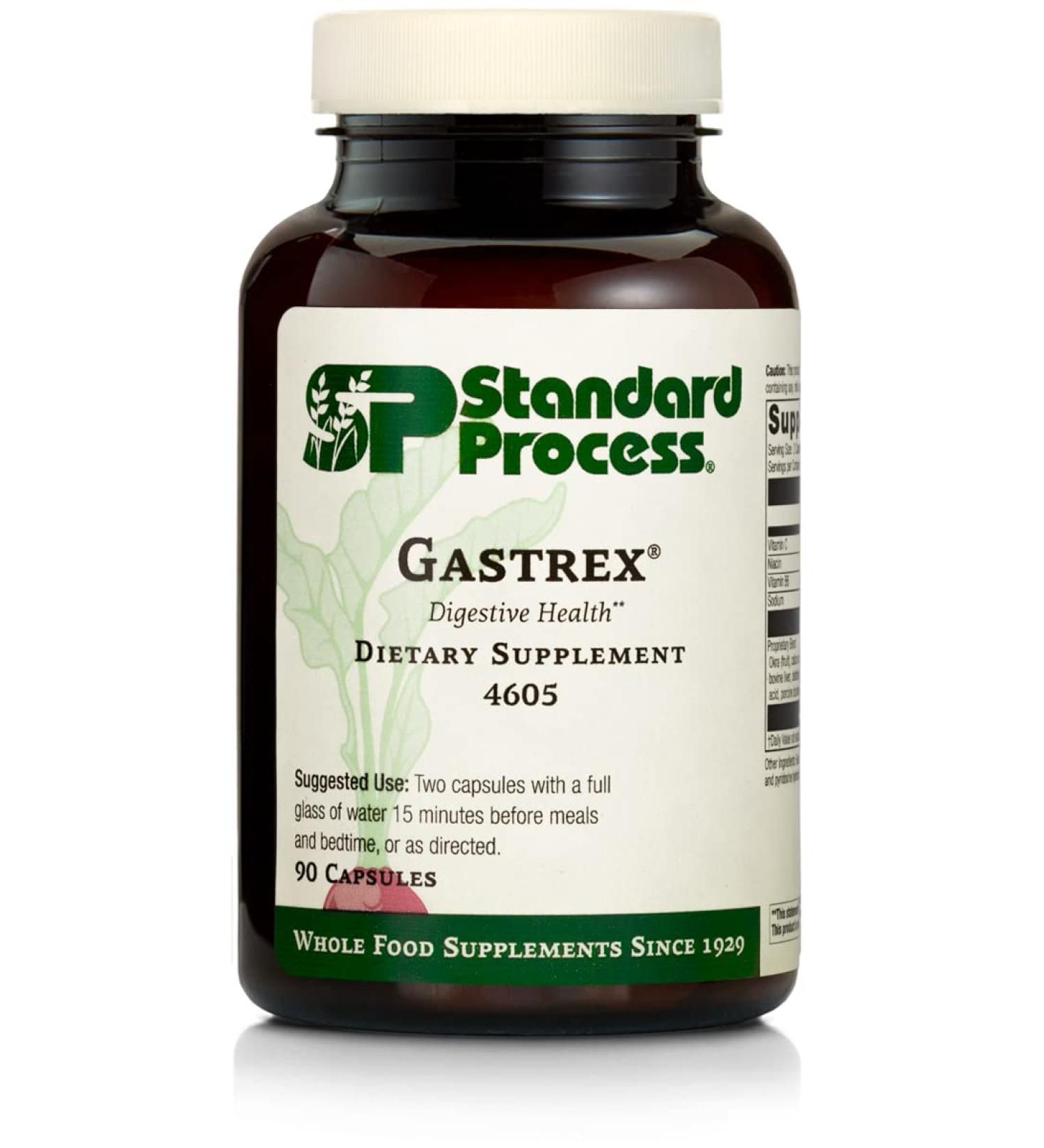 Standard Process Gastrex - Whole Food Digestion Support - 90 Capsules - Buy Online on GoSupps.com
