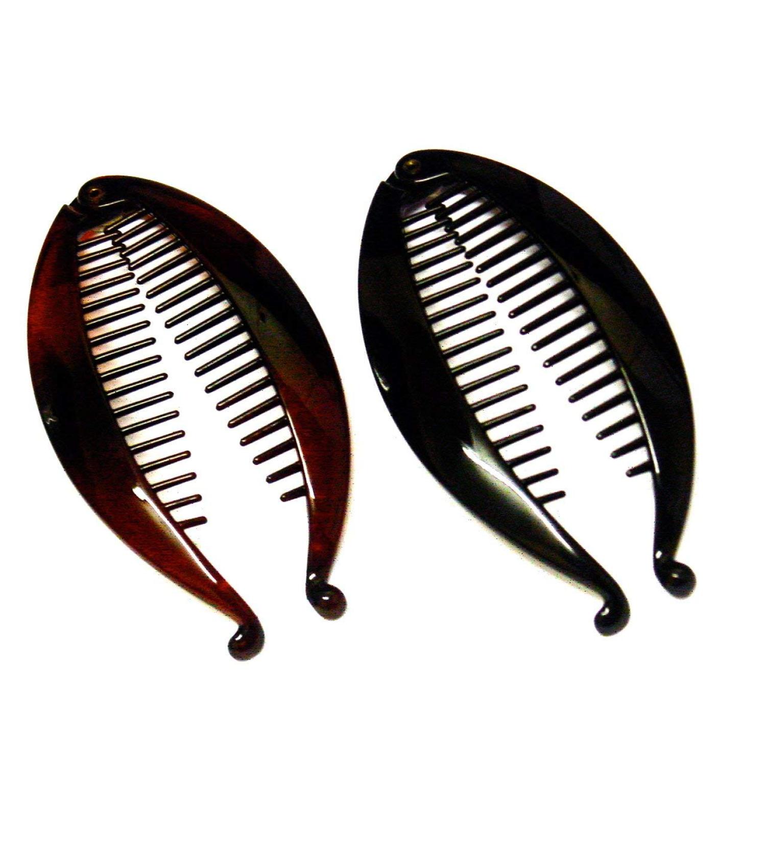 La Peach Fashions Women Ladies Beautiful Set Of Two 13cm Banana Fish Combs Banana Clips (Bktort)