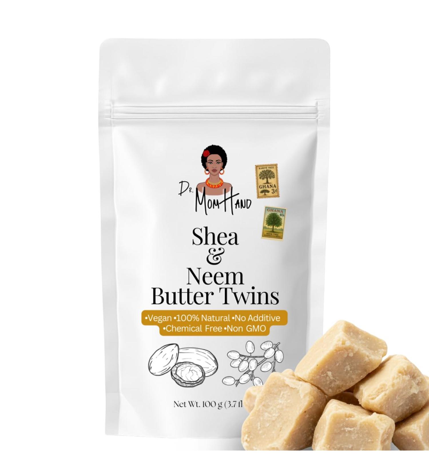 Organic Raw Shea and Neem Butter | 100% Pure Natural & Unrefined Skin Care for Eczema Relief Vegan 3 53oz - Buy Online on GoSupps.com