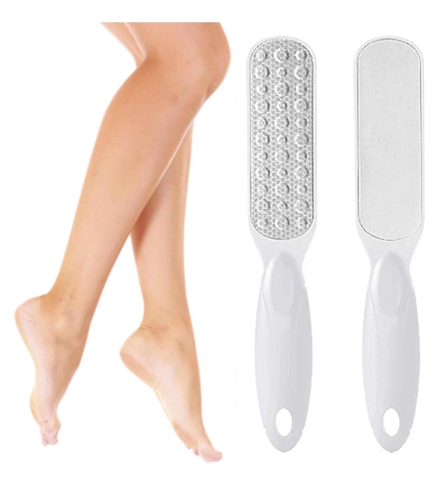 ZLONGYAN double sided foot file callus remover for feet is suitable for dry cracked feet dead skin calluses etc. foot scrubber lasts to make feet smooth heel scraper for cracked heels (White) - Buy Online on GoSupps.com