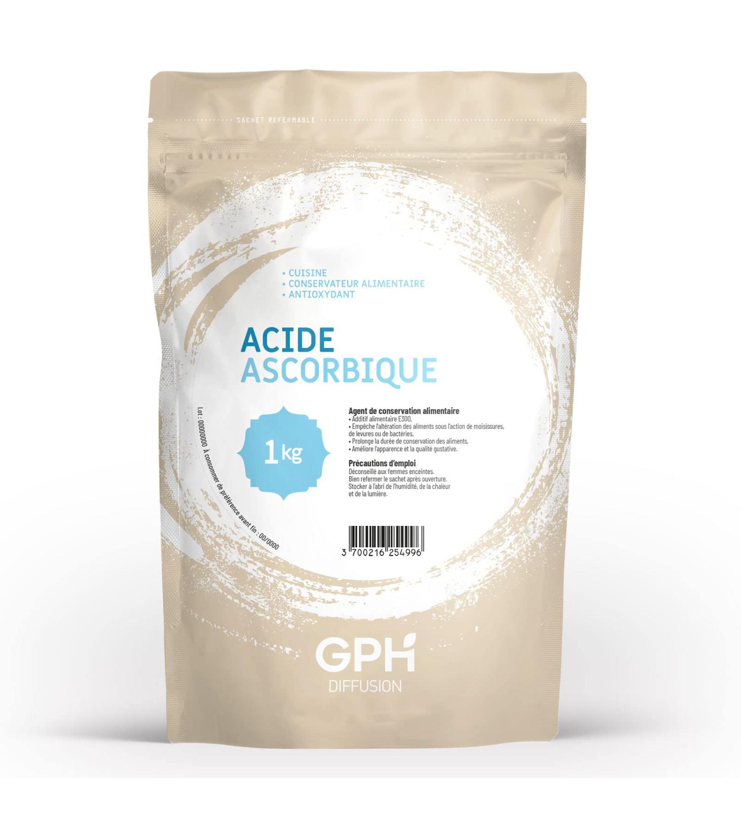 GPH DIFFUSION Ascorbic Acid Vitamin C Cooking Food Preservative Antioxidant 1 kg Resealable Bag