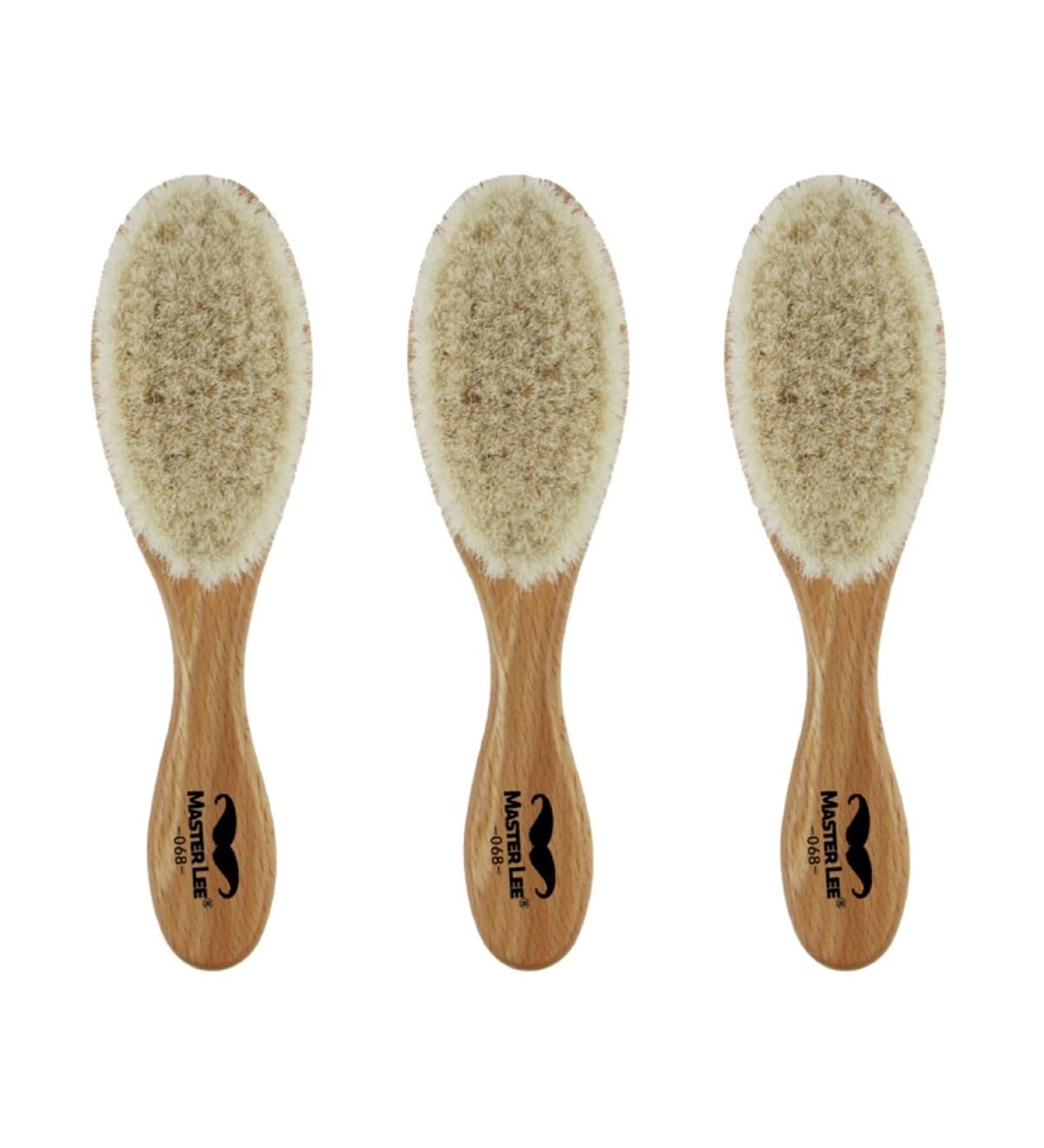 Beavorty 3-Pack Mustache & Beard Brush Set - Wool Hairbrushes for Men & Baby - Premium Wooden Grooming Kit - Buy Online on GoSupps.com