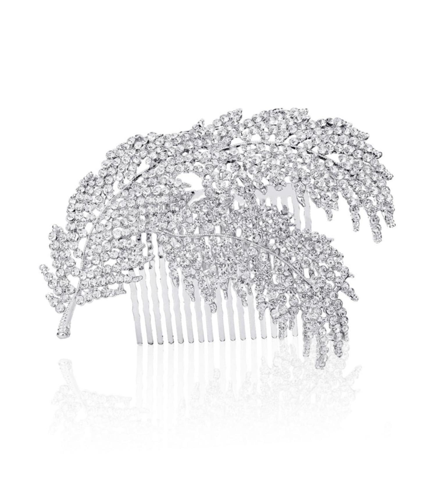 Housoutil Tiara Rhinestone Hair Comb Hair Comb Clip Hair Comb Slide Clip Hairpiece Rhinestone Comb Bride Wedding Wig - Buy Online on GoSupps.com