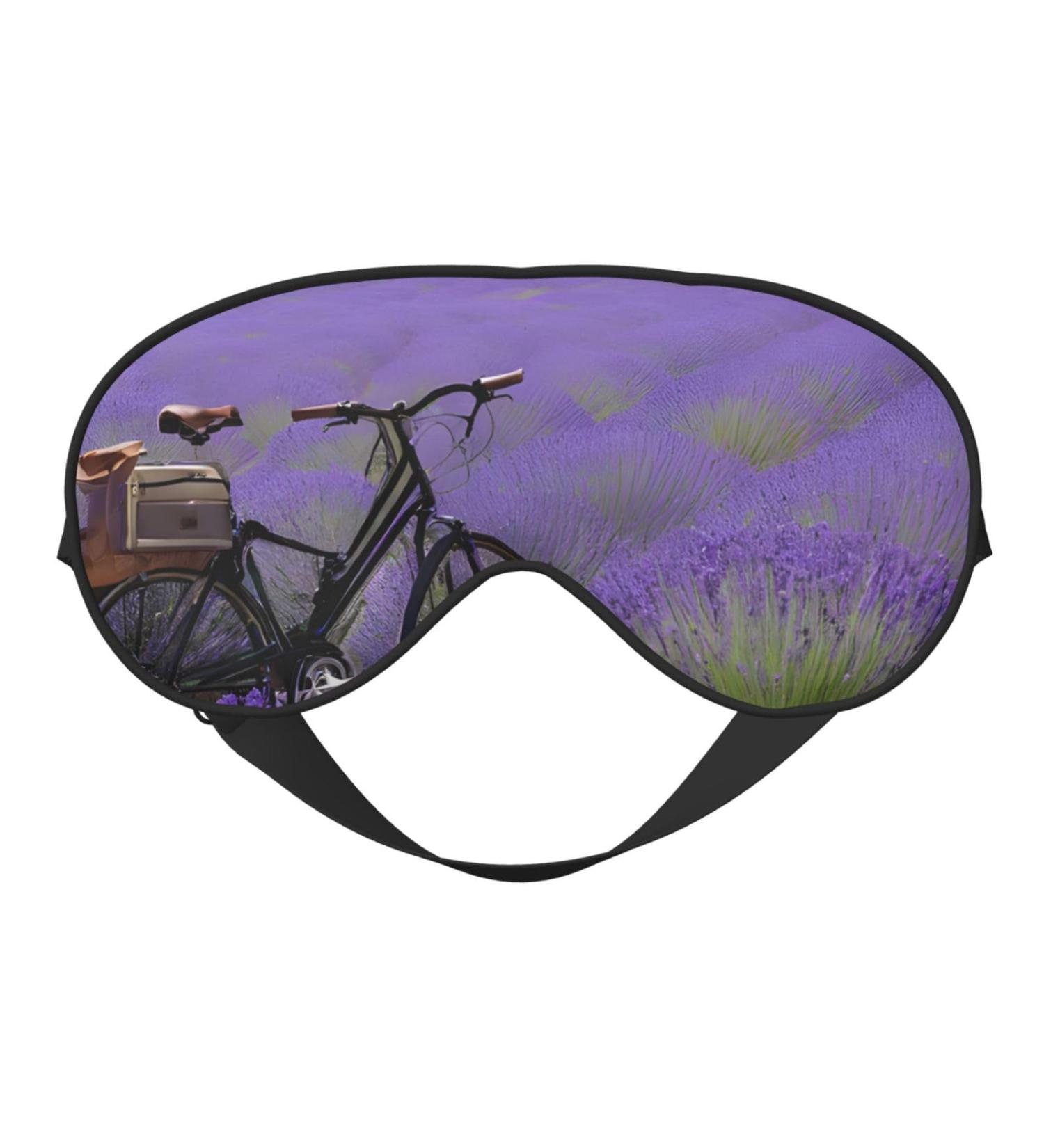 Buy Reusable Sleep Mask Eye for Comfort & Better Sleep | Soft Blackout Eye Masks for Travel & Home | Perfect Gift for Him & Her - Lavender Field Design - Buy Online on GoSupps.com