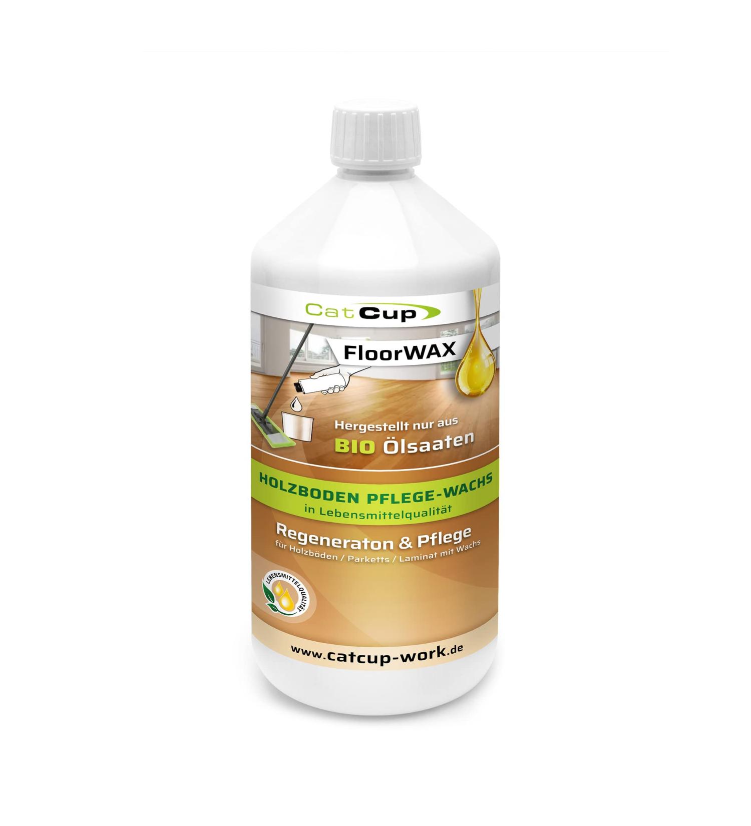 Catcup Floorwax Bio - Natural Wooden Floor & Parquet Care with Beeswax | 1L Eco-Friendly Concentrate - Buy Online on GoSupps.com