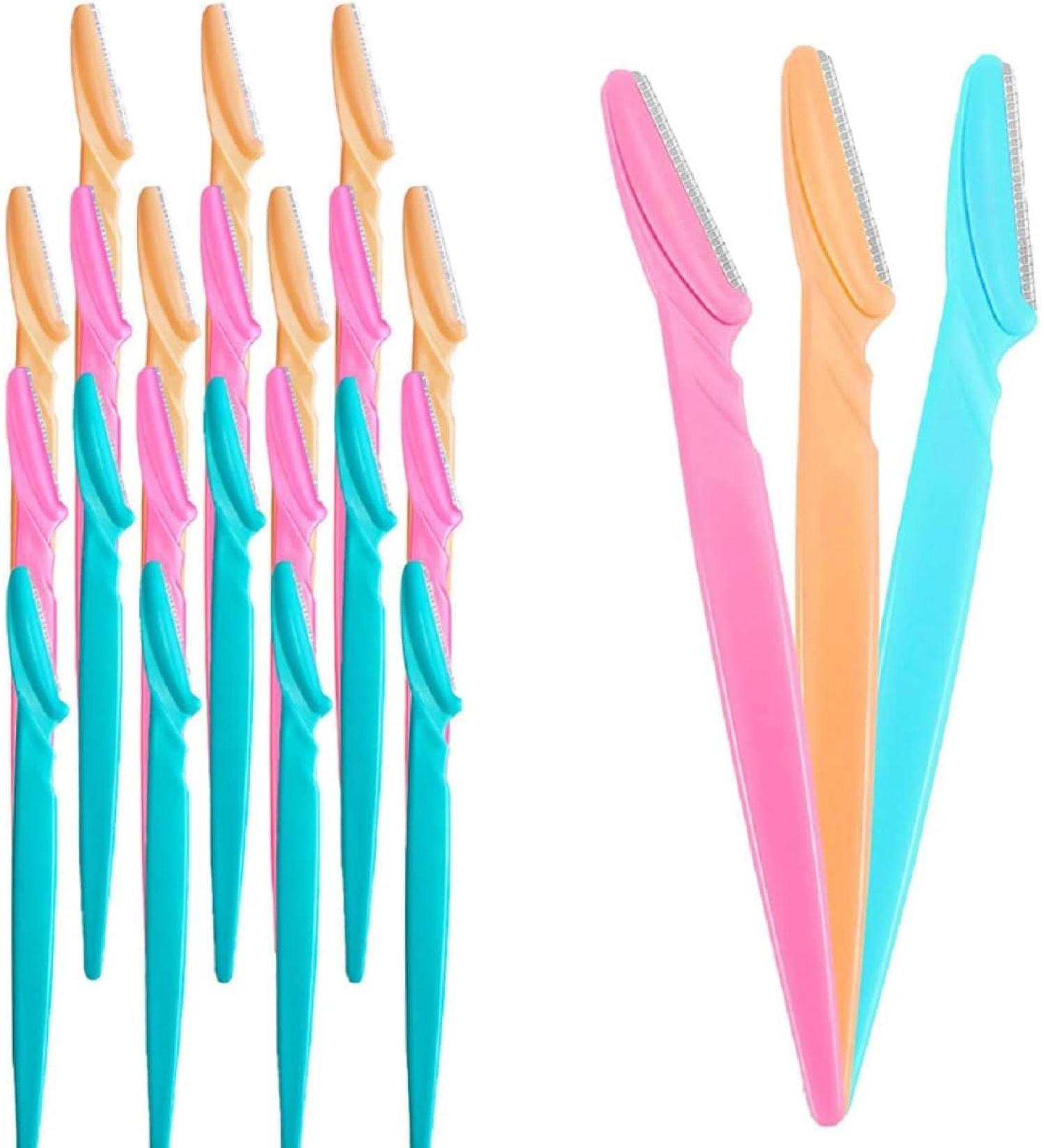 Precision Eyebrow Razors Peach Fuzz Dermaplaning Tool Facial Hair Remover Disposable Body Hair Trimmer Face Shaver for Women and Men (9) 1 count (Pack of 9) - Buy Online on GoSupps.com