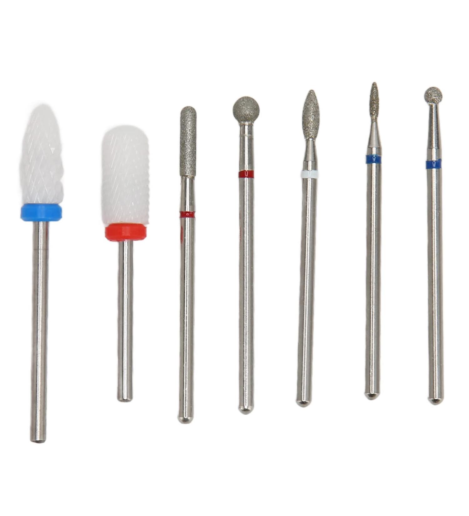Acrylic Gel Nail Bit Kit Cuticle Remover Ceramic Nail Drill Bits Set Manicure Pedicure for Salon - Buy Online on GoSupps.com