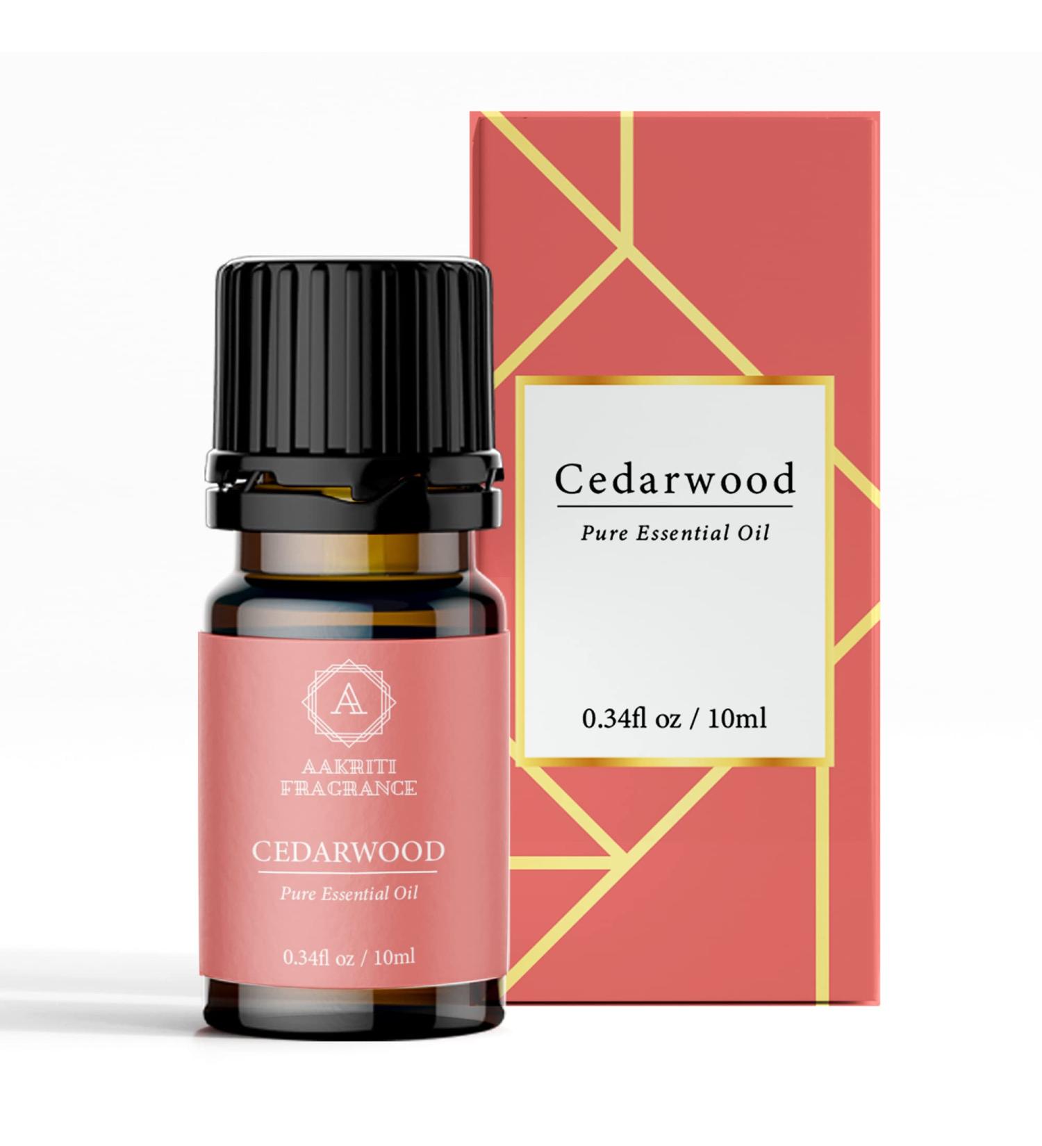 Aakriti Premium Cedarwood Essential Oil - 100% Natural & Pure GMP Certified - 10ml for Spa Aromatherapy Diffusion & Oil Burning - Buy Online on GoSupps.com