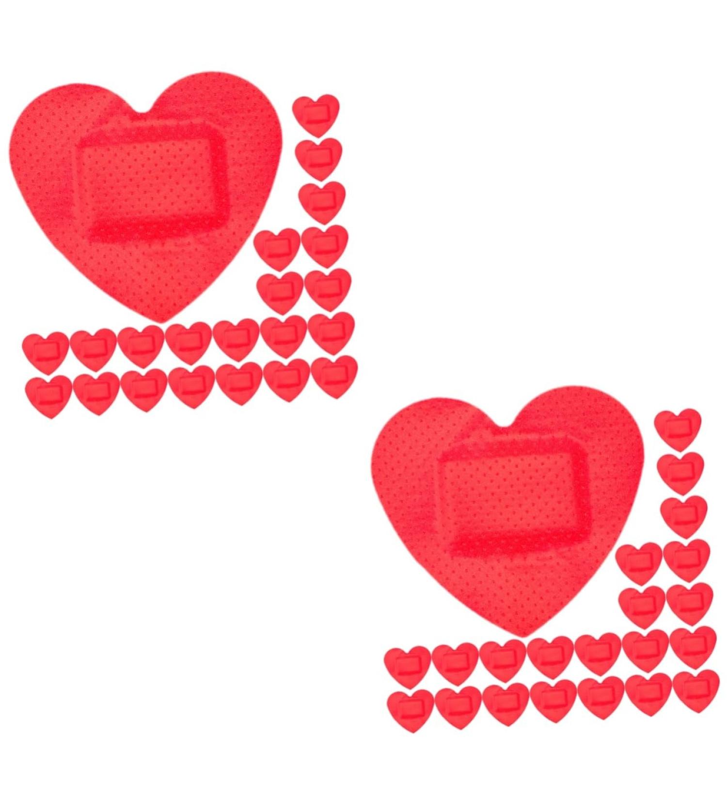 INOOMP 60 Sheets Heart Stickers - Adhesive Bandages for Kids | Waterproof & Breathable Patches | Bulk Large Adhesive Patches Kit - Buy Online on GoSupps.com