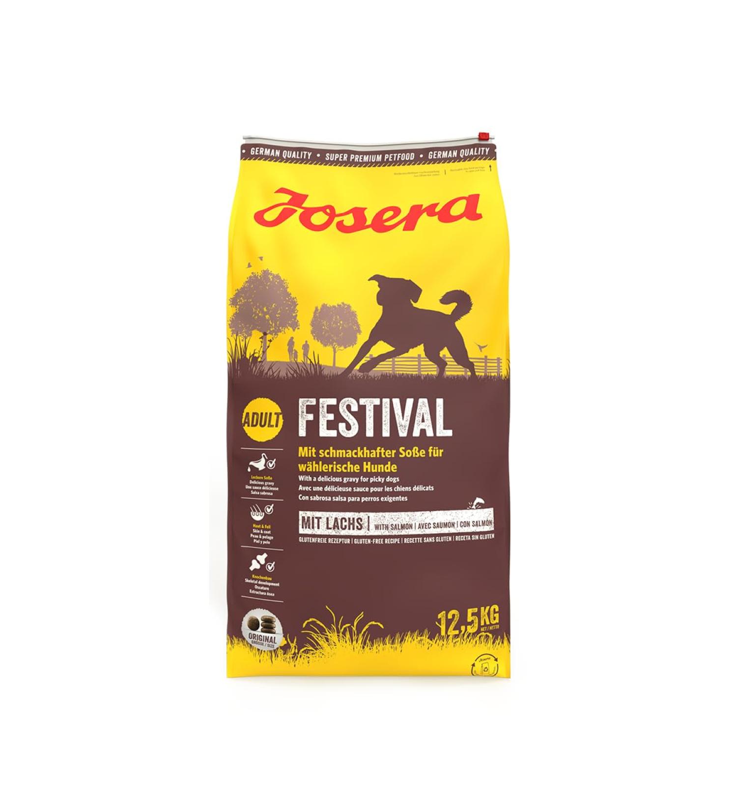 Josera Festival Dog Food 12.5 kg | Super Premium Dry Food with Sauce Coat for Adult Dogs | International Shipping Available - Buy Online on GoSupps.com