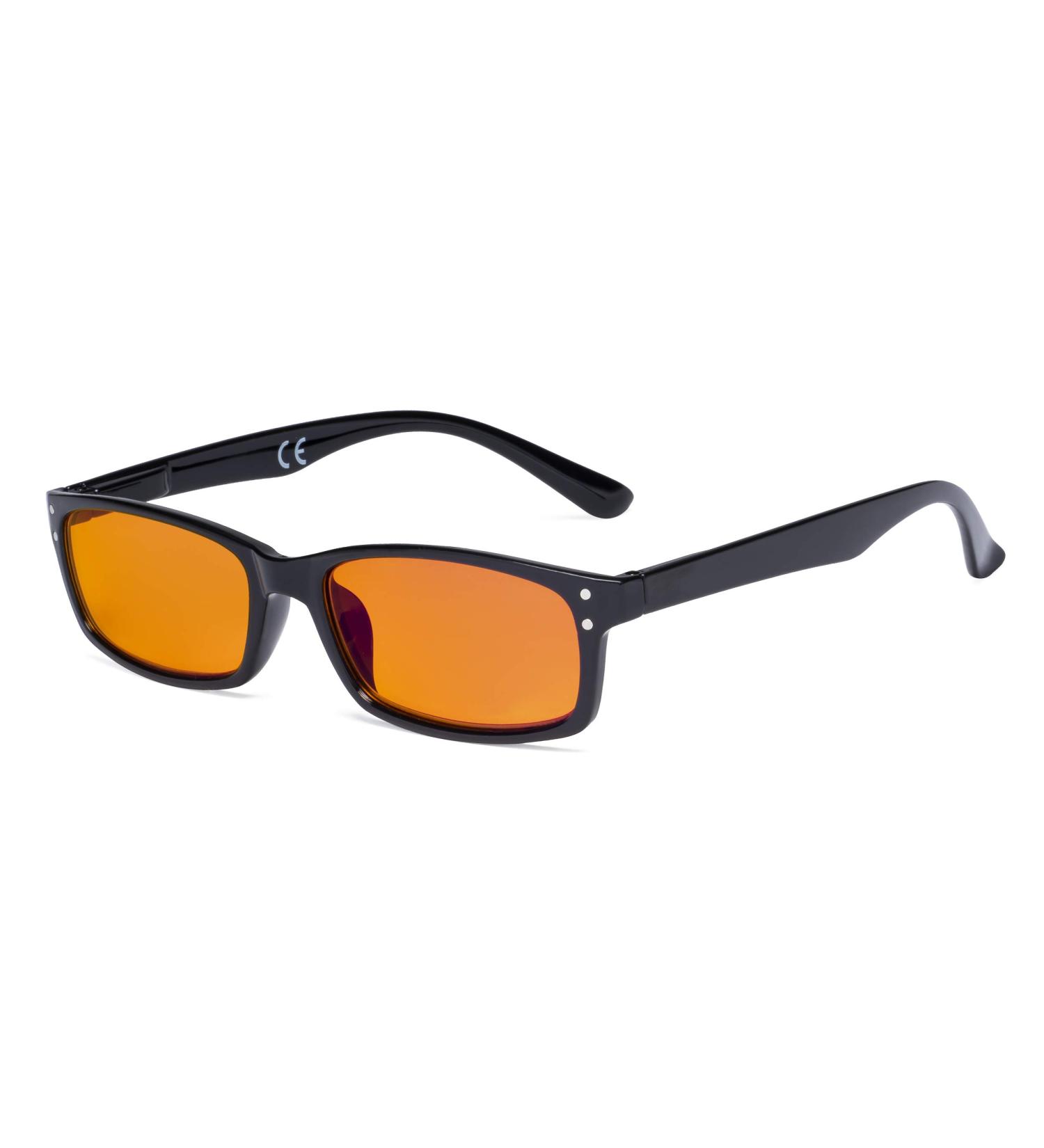 Eyekepper Blue Light Blocking Computer Glasses - Orange Tinted Filter Lens for Sleep Anti Eye Strain Relief - Black +2.50 for Men & Women - Buy Online on GoSupps.com