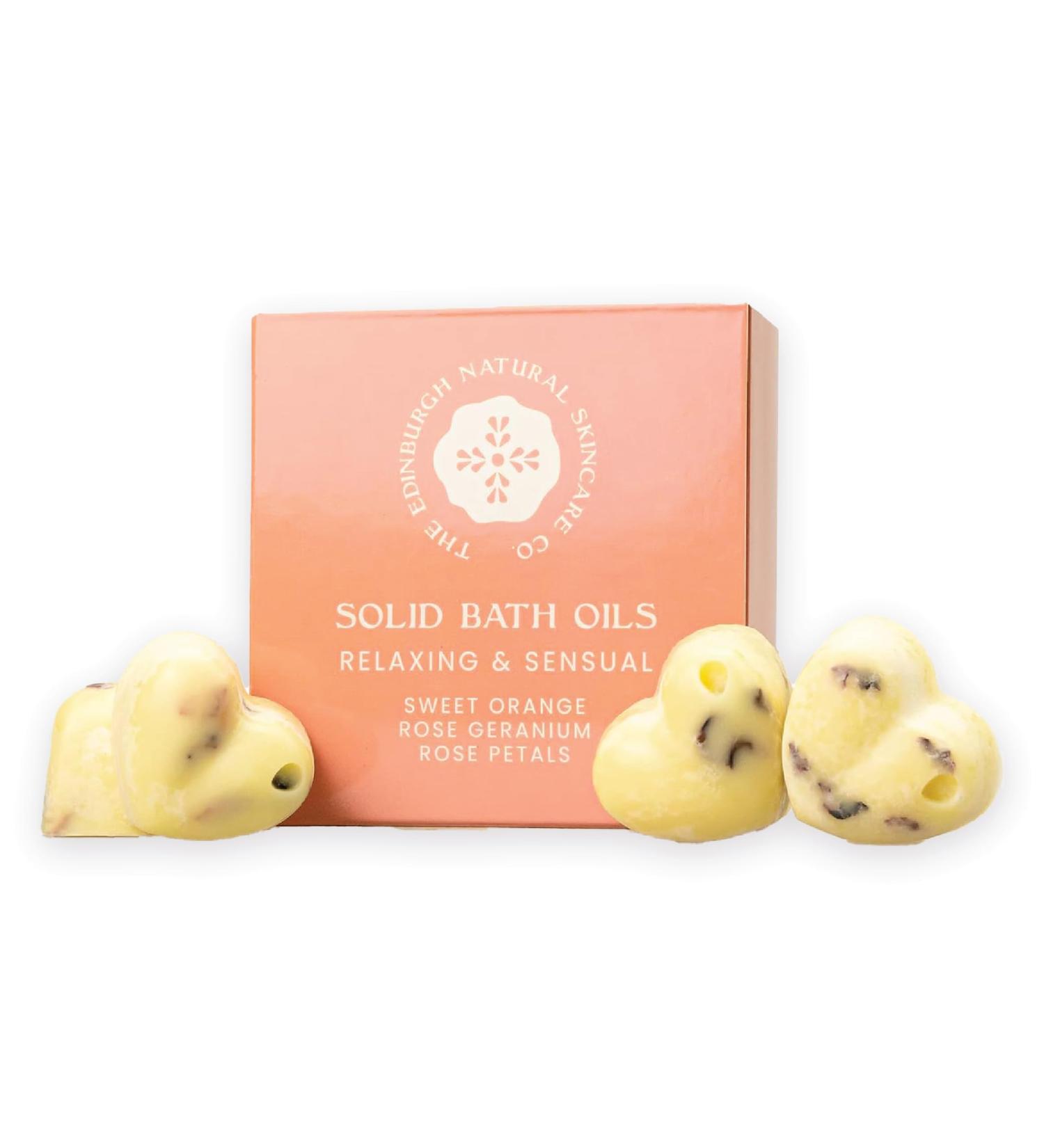 Sweet Orange and Geranium Solid Bath Melts 4x10g | Soothing Essential Oils | Edinburgh Skin Care Co - Buy Online on GoSupps.com