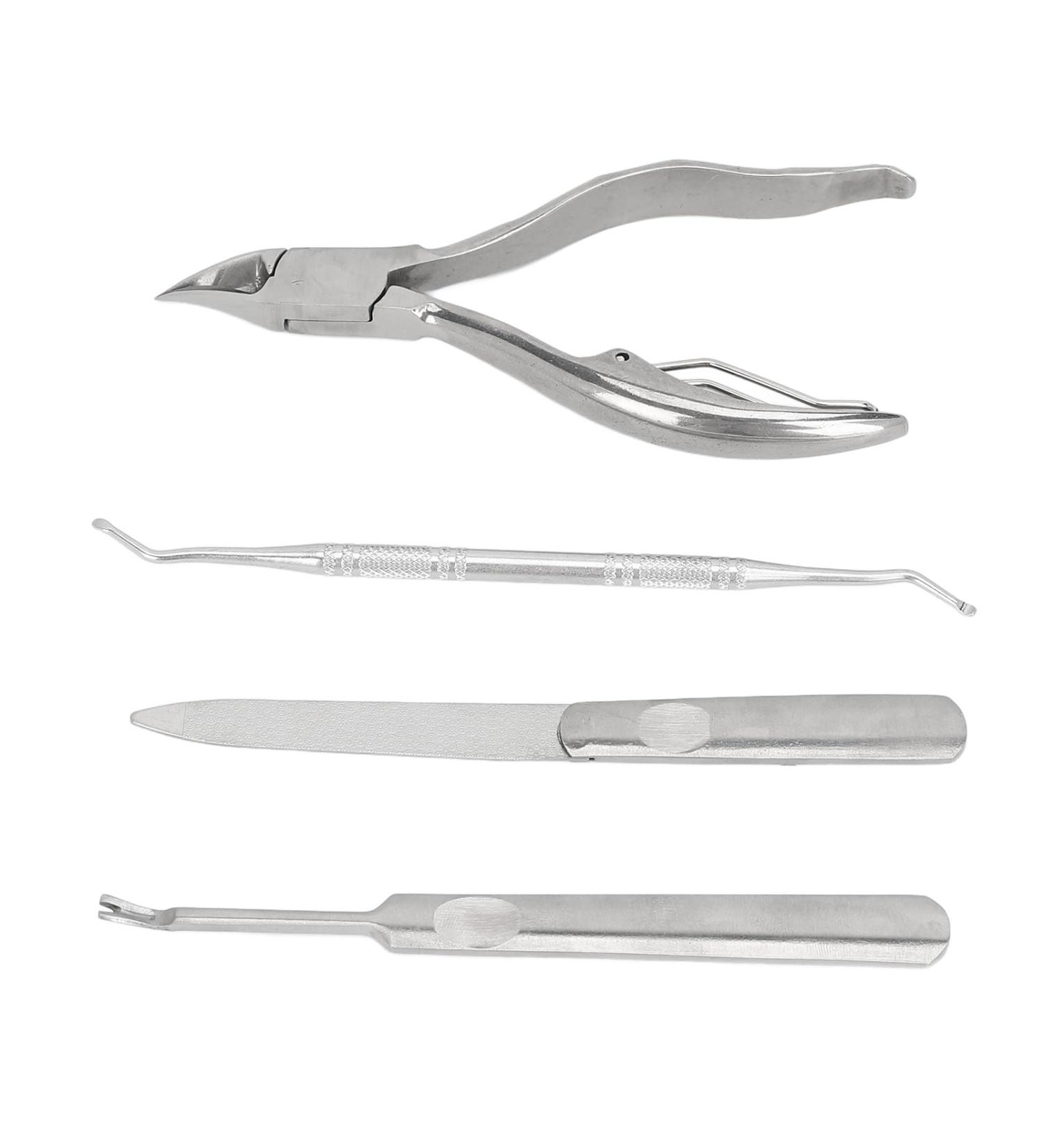 Cuticle Nipper Set 4 Piece Portable Cuticle Manicure Set with Nail Lifter for Home - Buy Online on GoSupps.com