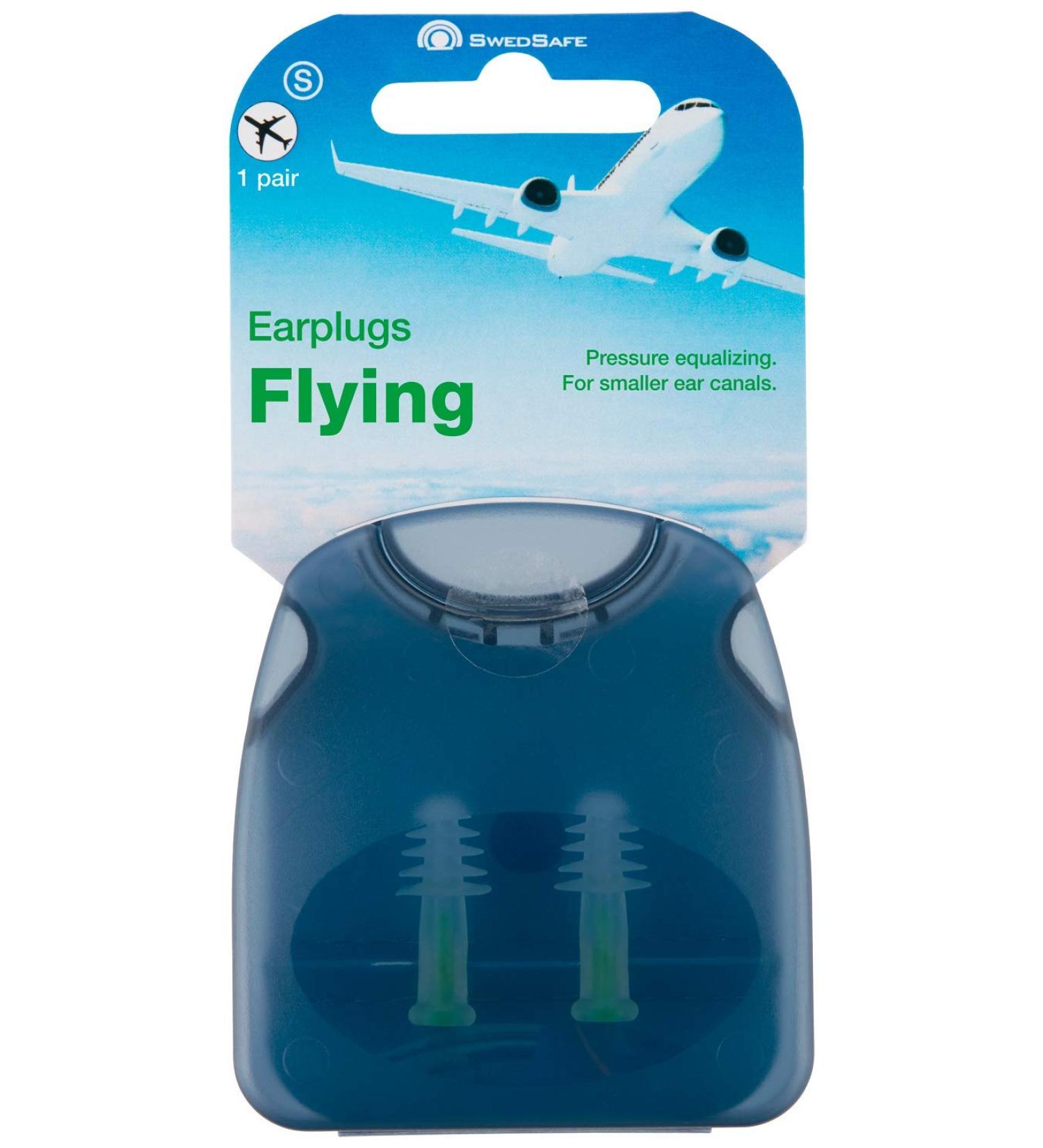 Swedsafe Earplugs for Airplane Travel - Comfortable Pressure Equalization & Sleep Aid for Women & Children - Small Size with Box - 1 Pack - Buy Online on GoSupps.com