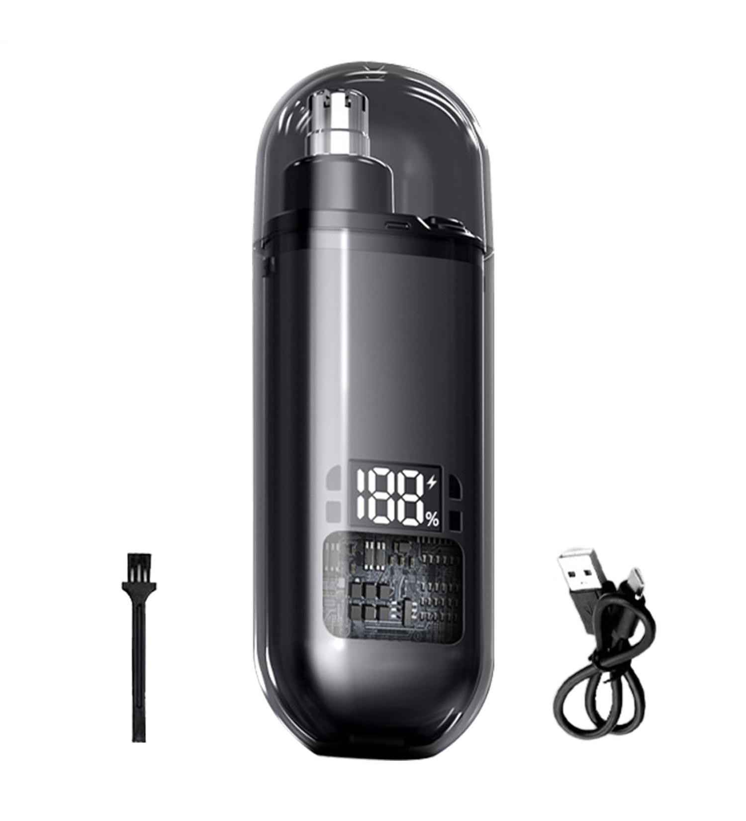 LearnLyrics Nasal epilator ear and nose epilator for men cordless trimmer with digital display waterproof facial care kit for eyebrows Black - Buy Online on GoSupps.com