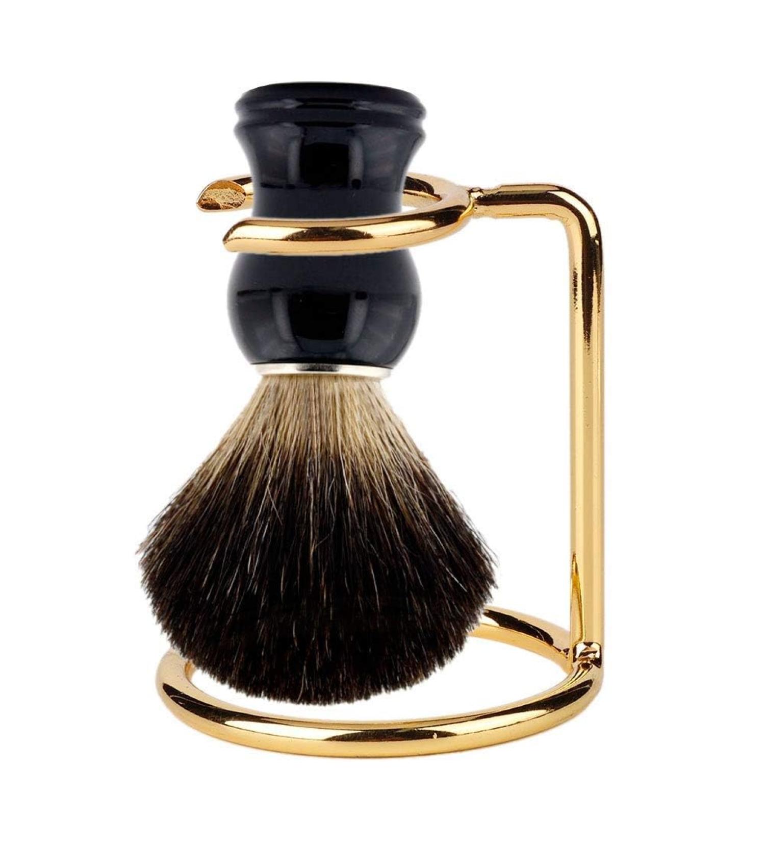 Men's Gold Stainless Steel Shaving Brush Stand | Premium Shaver Holder for Home & Travel | Luxury Shaving Accessories - Buy Online on GoSupps.com