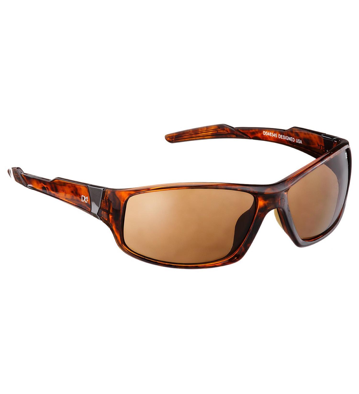 Dice Sport Sunglasses with Soft Nose Pads Brown Crystal
